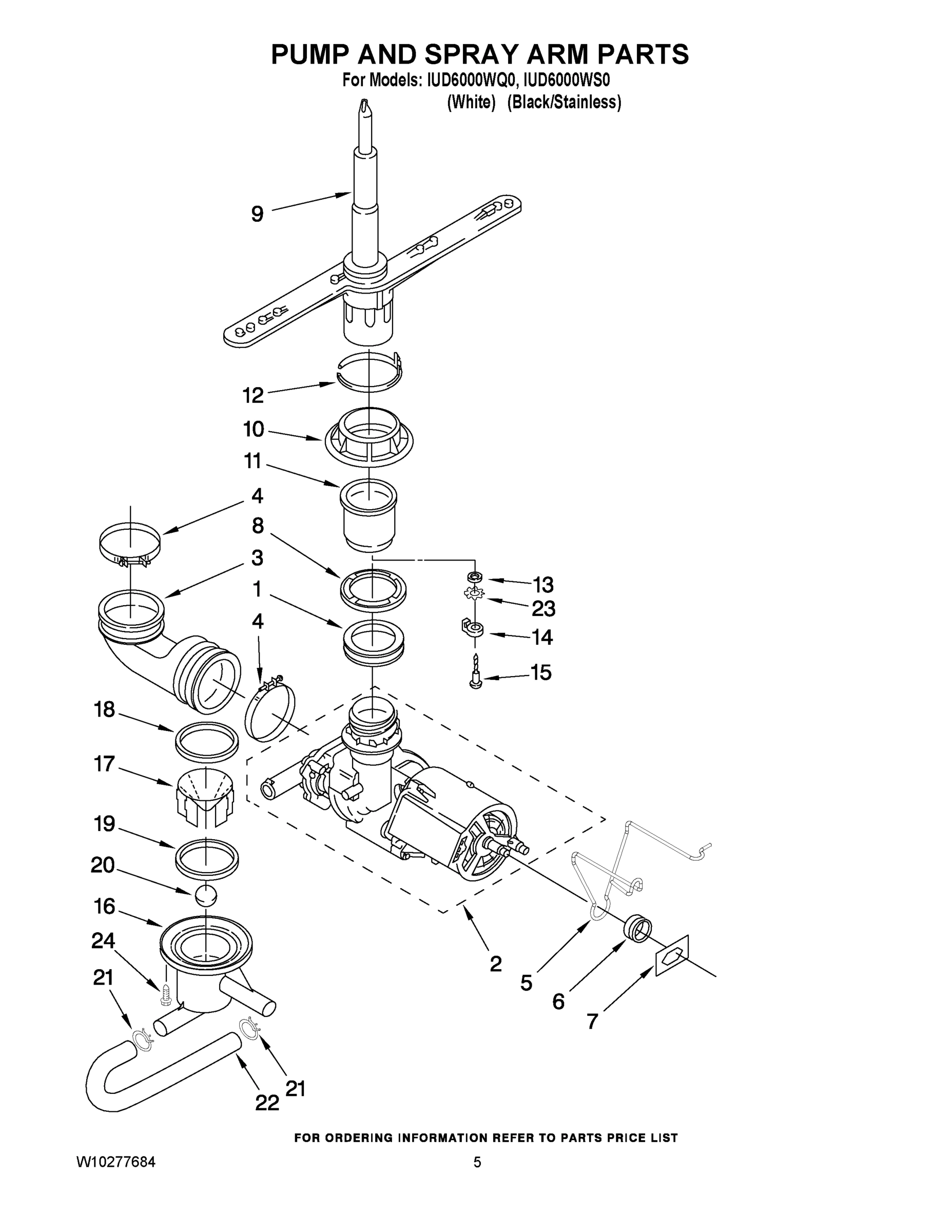 04 - PUMP AND SPRAY ARM PARTS