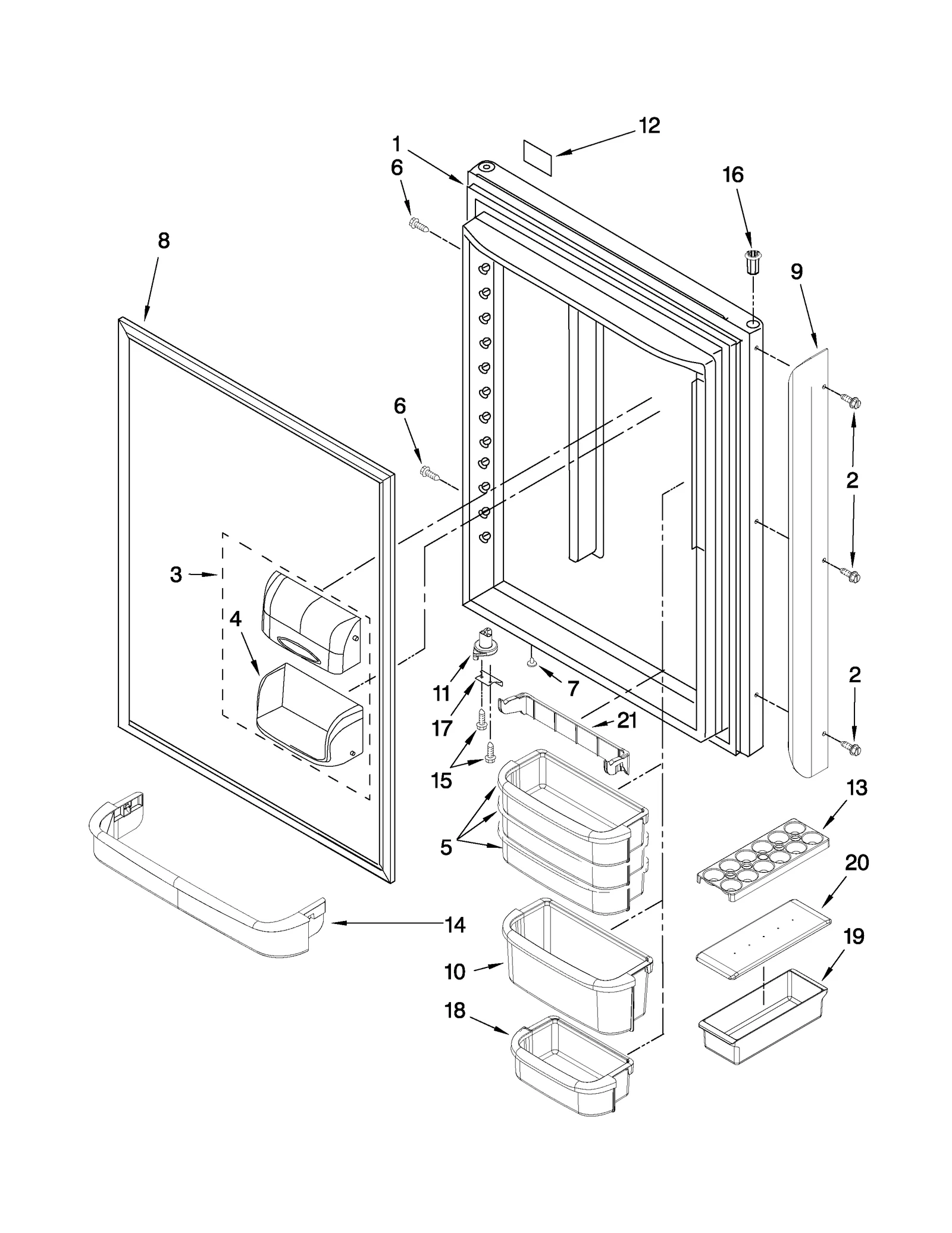 REFRIGERATOR DOOR PARTS