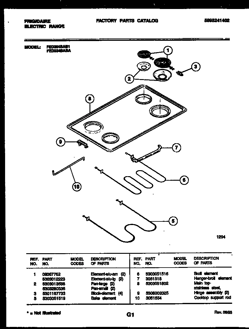 03 - COOKTOP AND BROILER PARTS