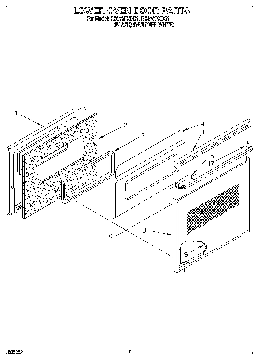 04 - LOWER OVEN DOOR, OPTIONAL
