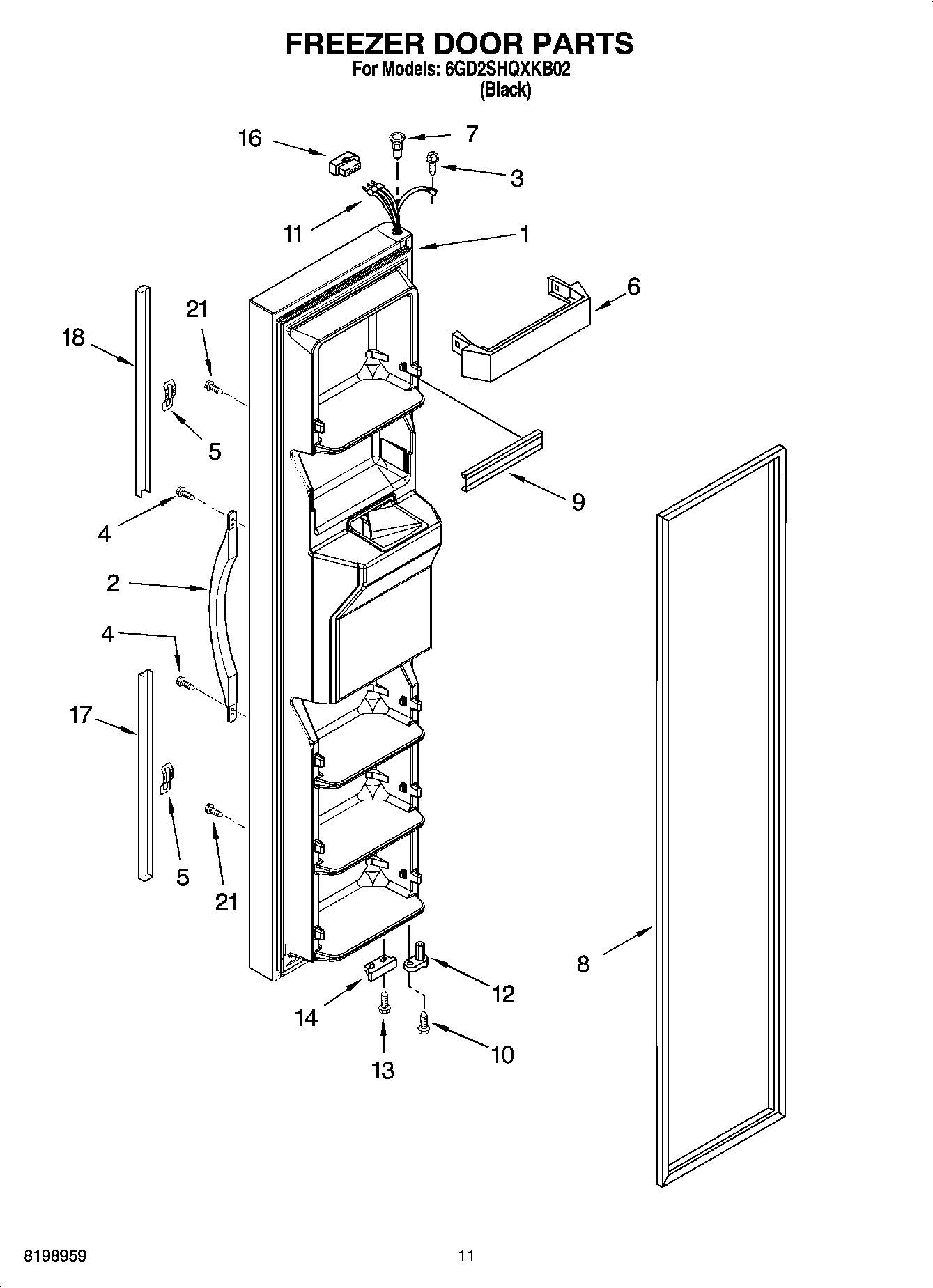 08 - FREEZER DOOR PARTS