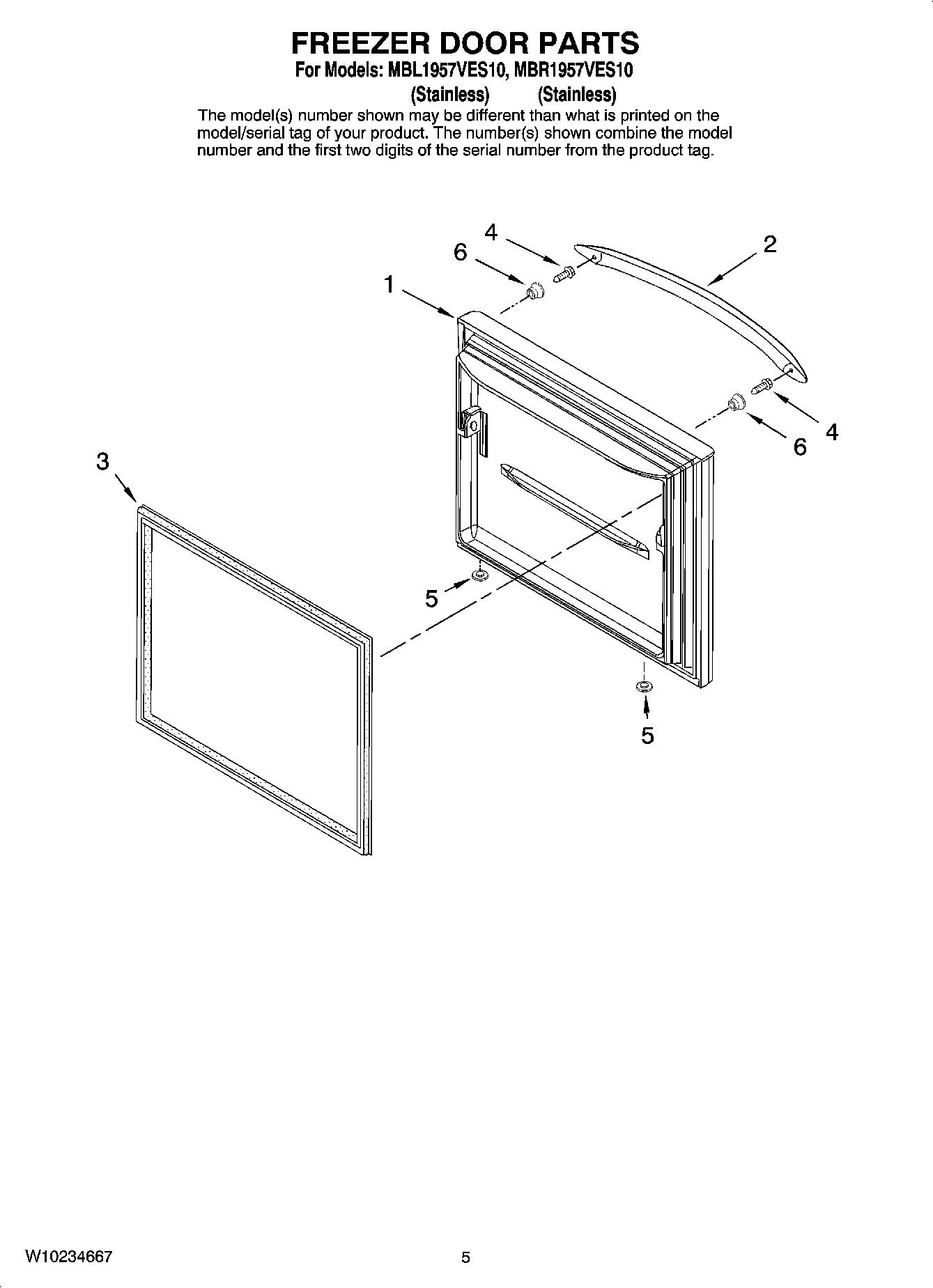 03 - FREEZER DOOR PARTS