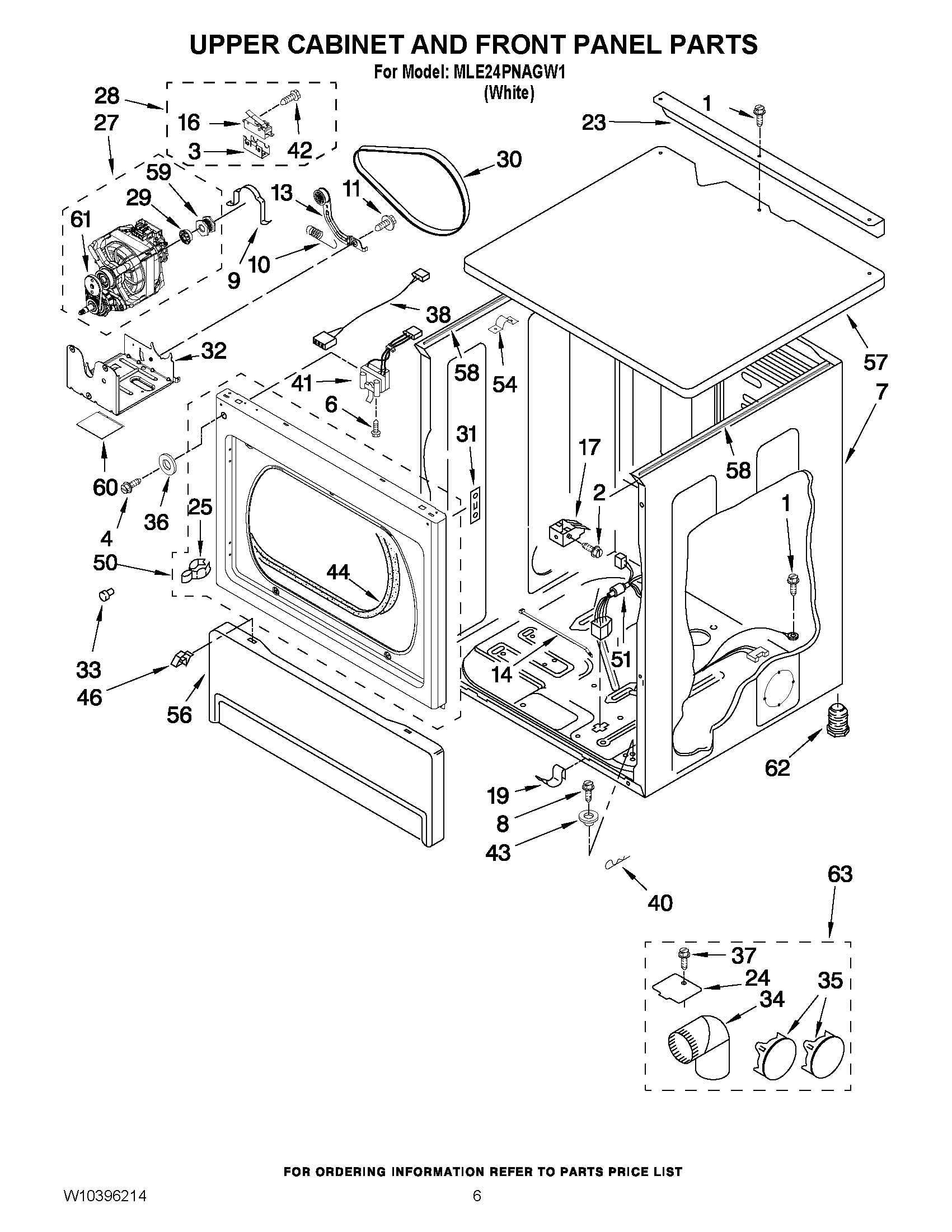 03 - UPPER CABINET AND FRONT PANEL PARTS