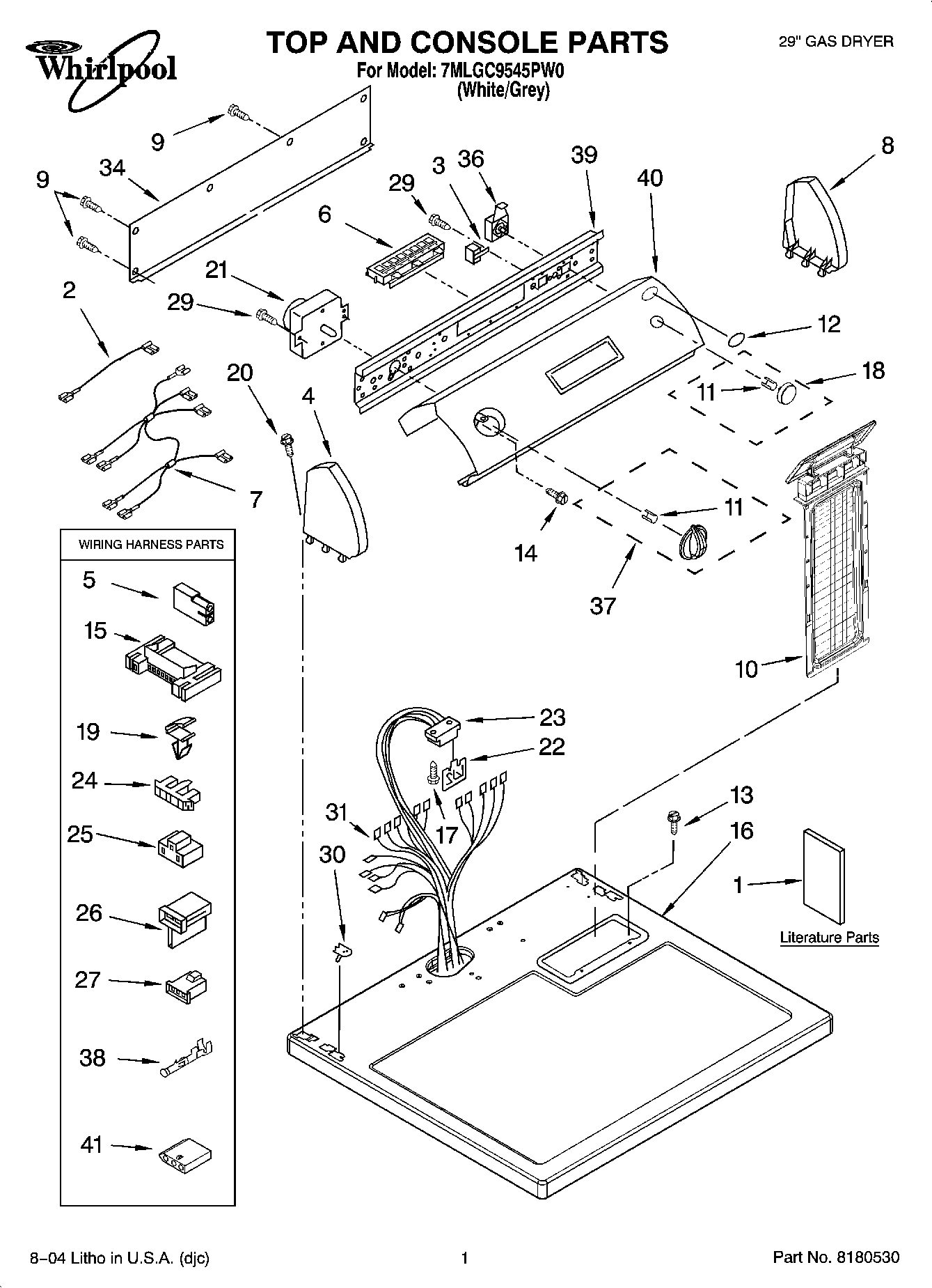 01 - TOP AND CONSOLE PARTS