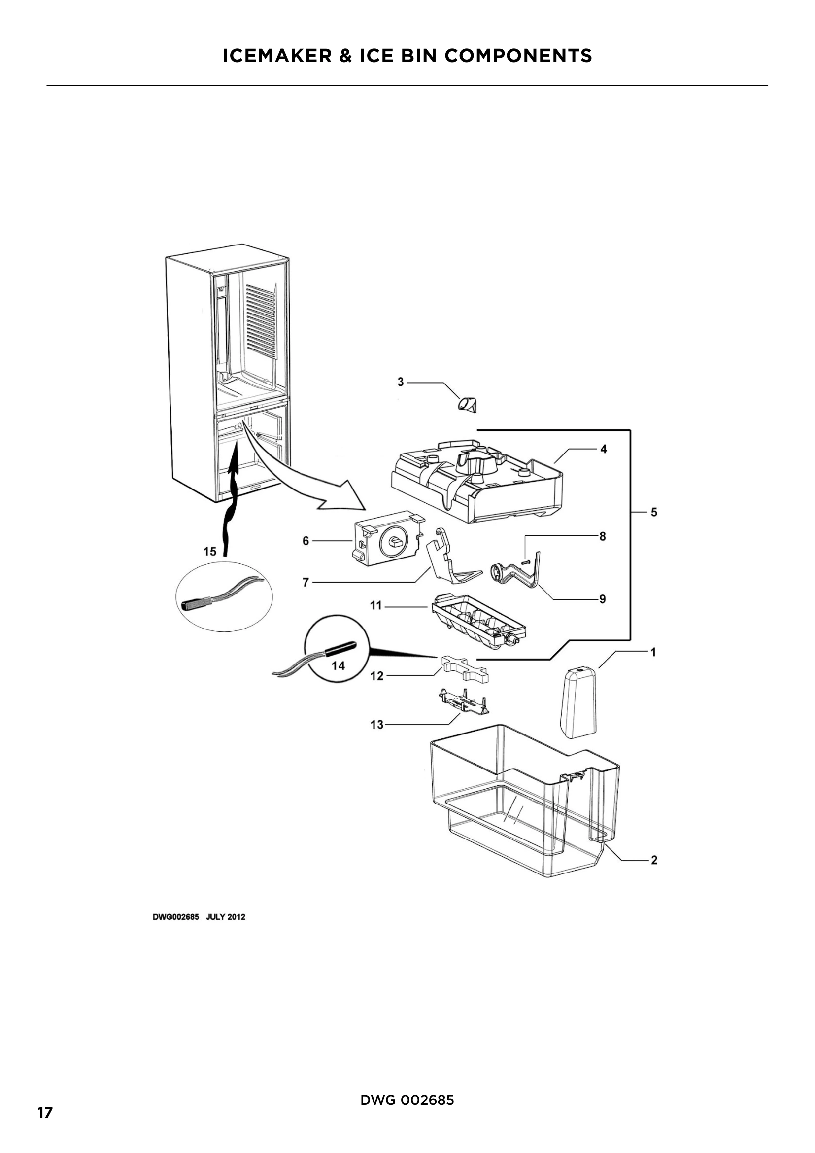 ICEMAKER & ICE BIN COMPONENTS