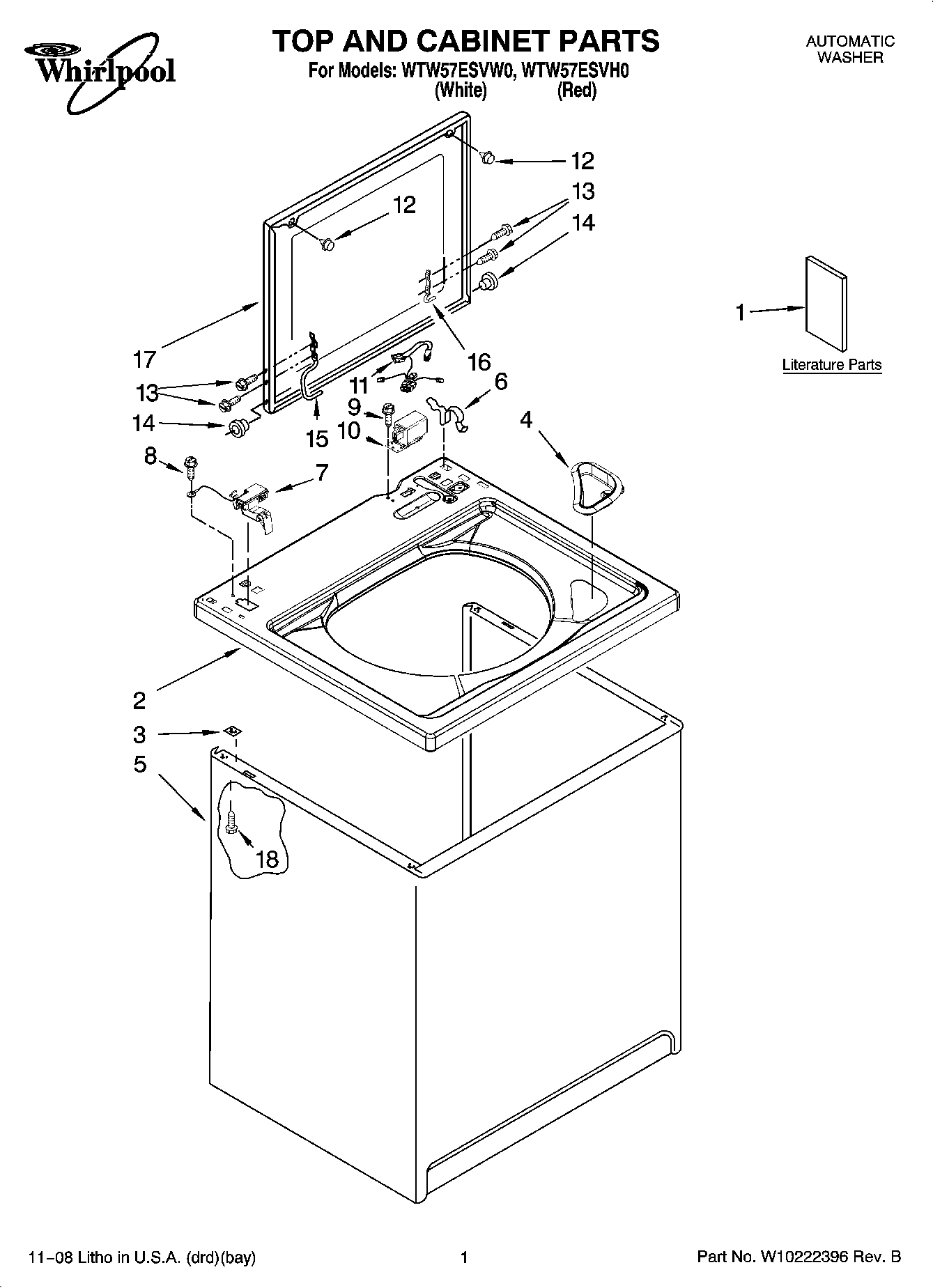 01 - TOP AND CABINET PARTS