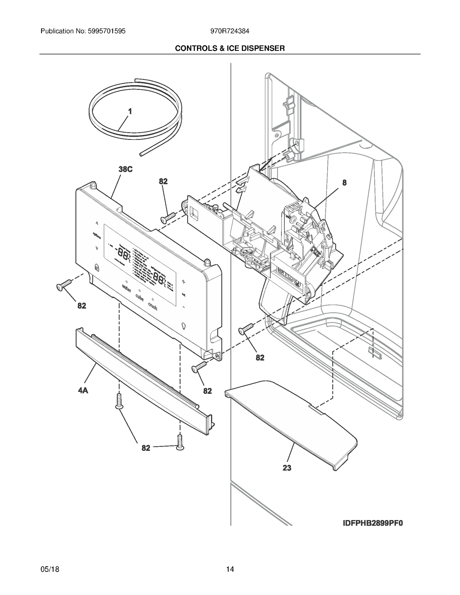 CONTROLS & ICE DISPENSER