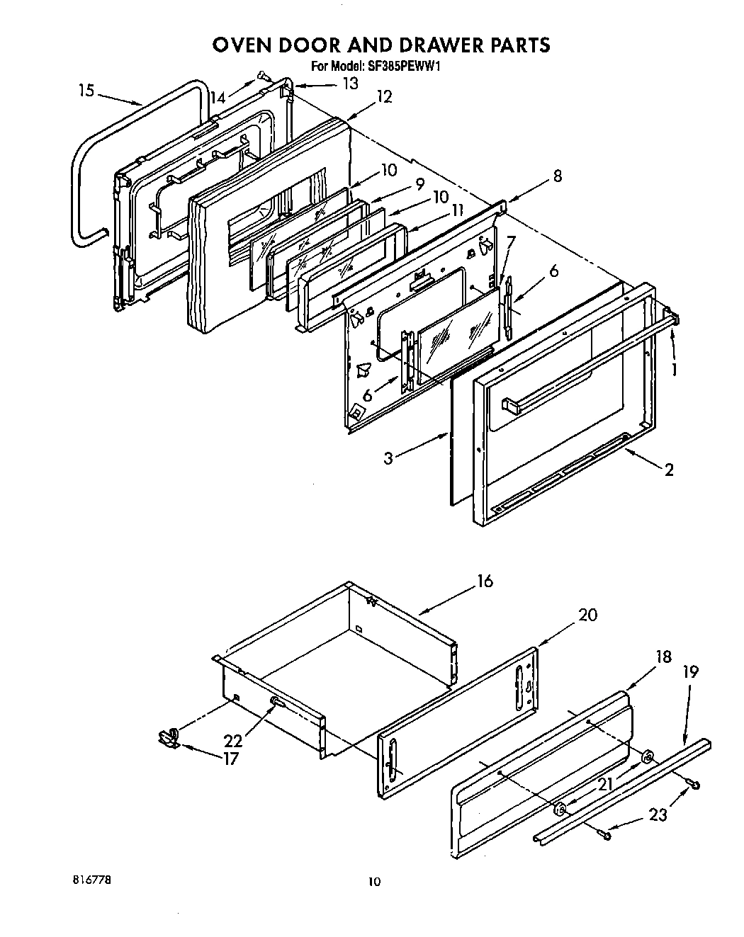 09 - OVEN DOOR AND DRAWER