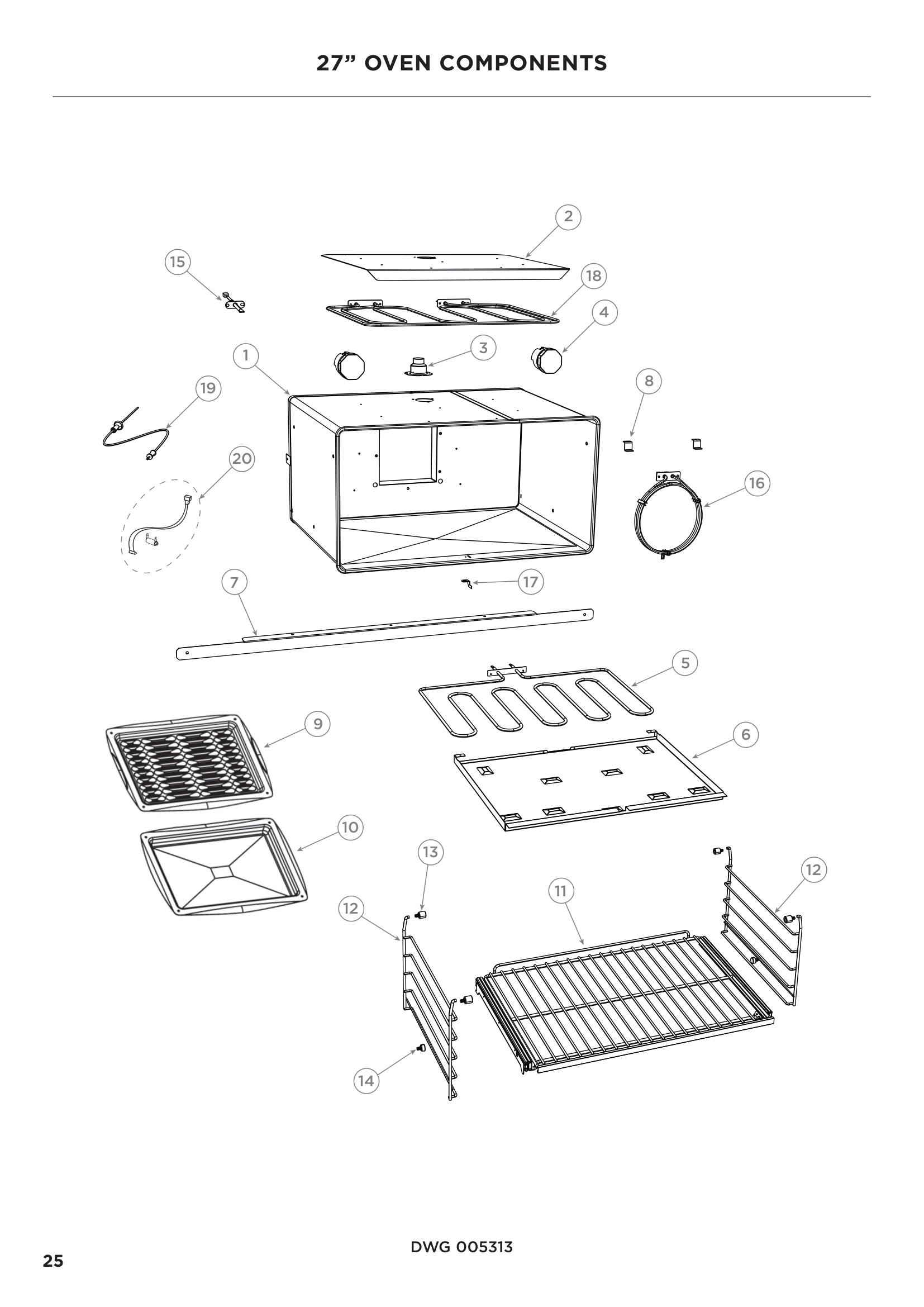27” OVEN COMPONENTS