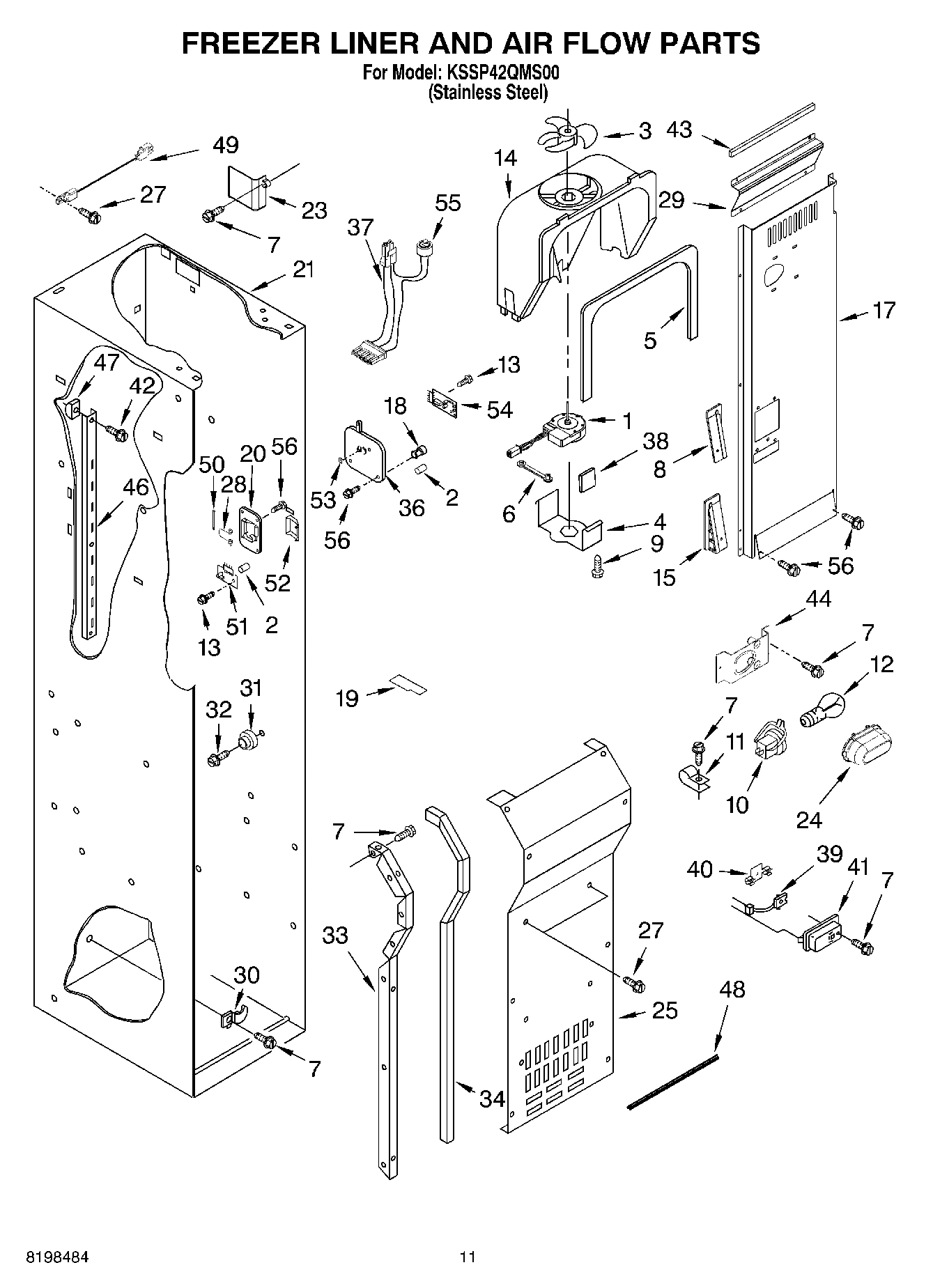 08 - FREEZER LINER AND AIR FLOW PARTS