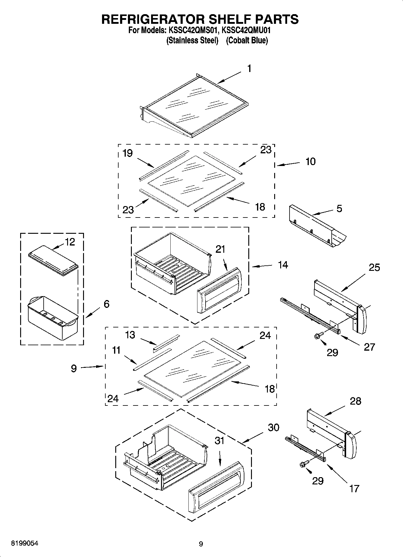 07 - REFRIGERATOR SHELF PARTS