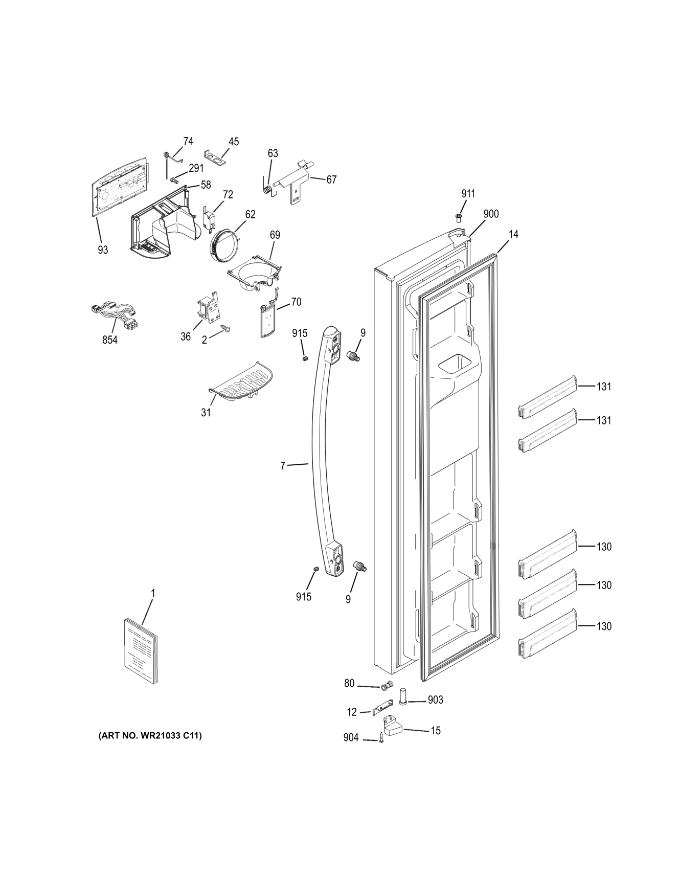 FREEZER DOOR