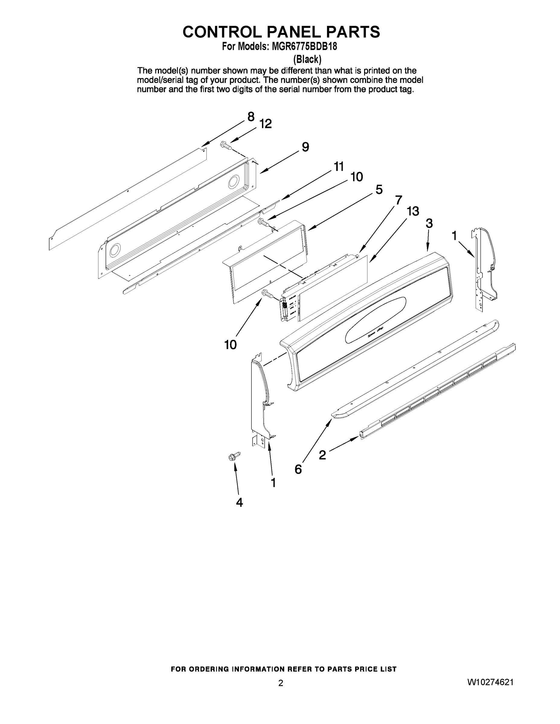 02 - CONTROL PANEL PARTS