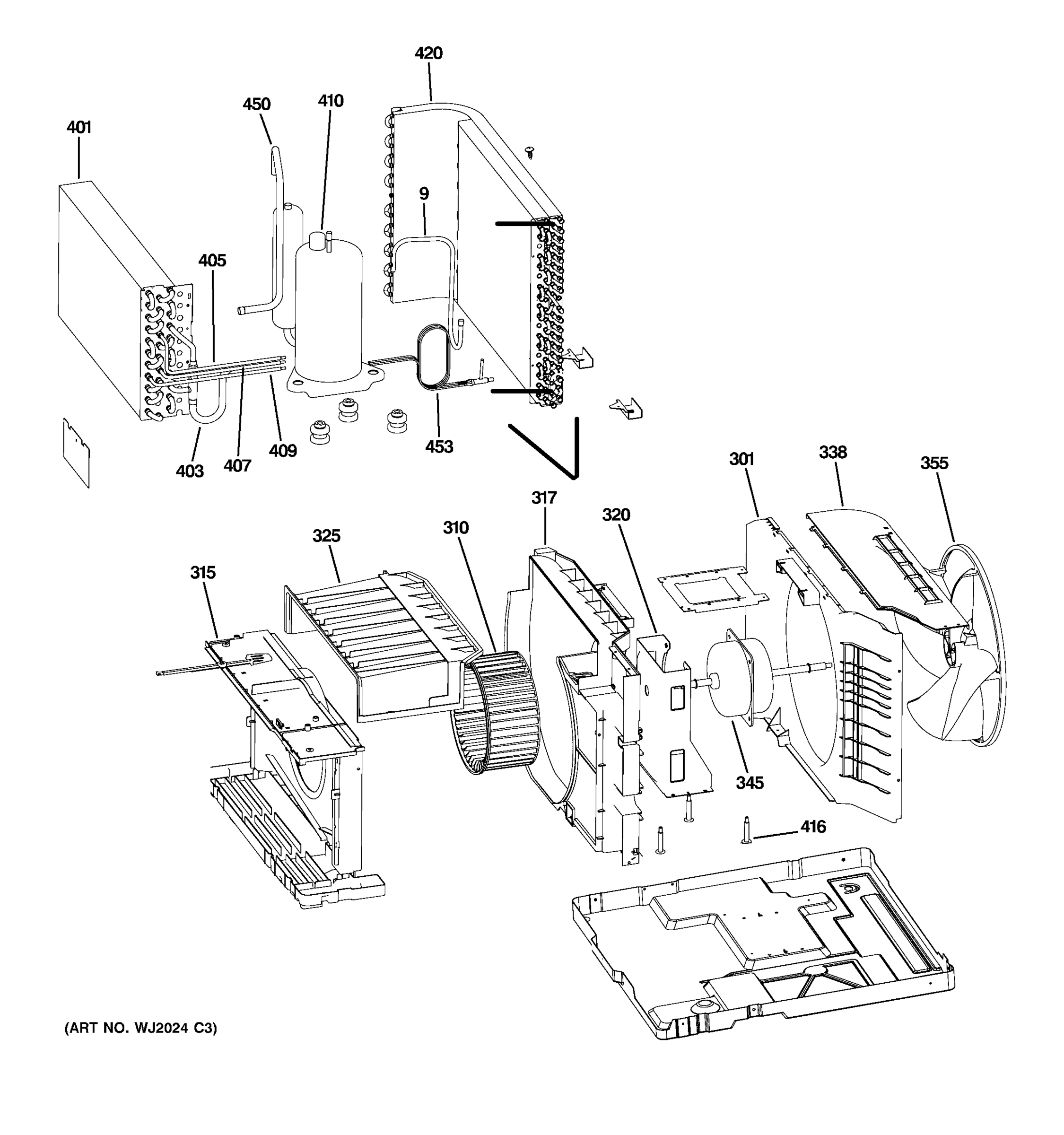 BASE PAN & UNIT PARTS