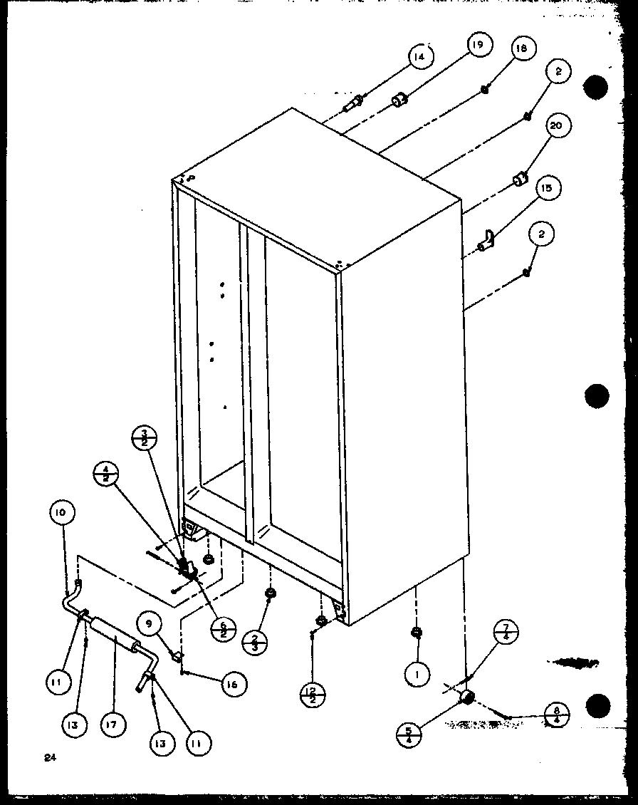 02 - DRAIN ROLLERS AND CABINET BACK