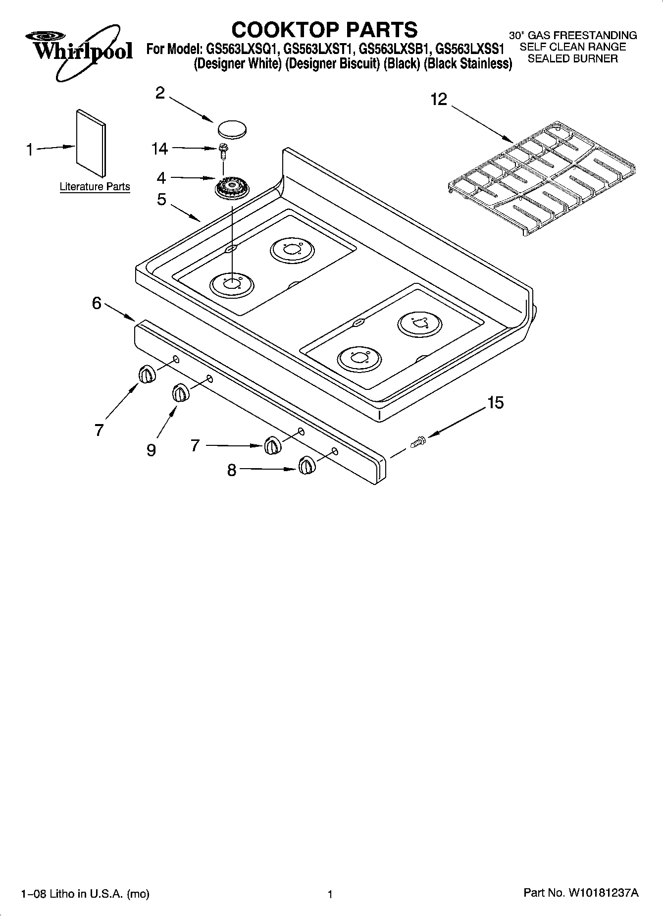 01 - COOKTOP PARTS
