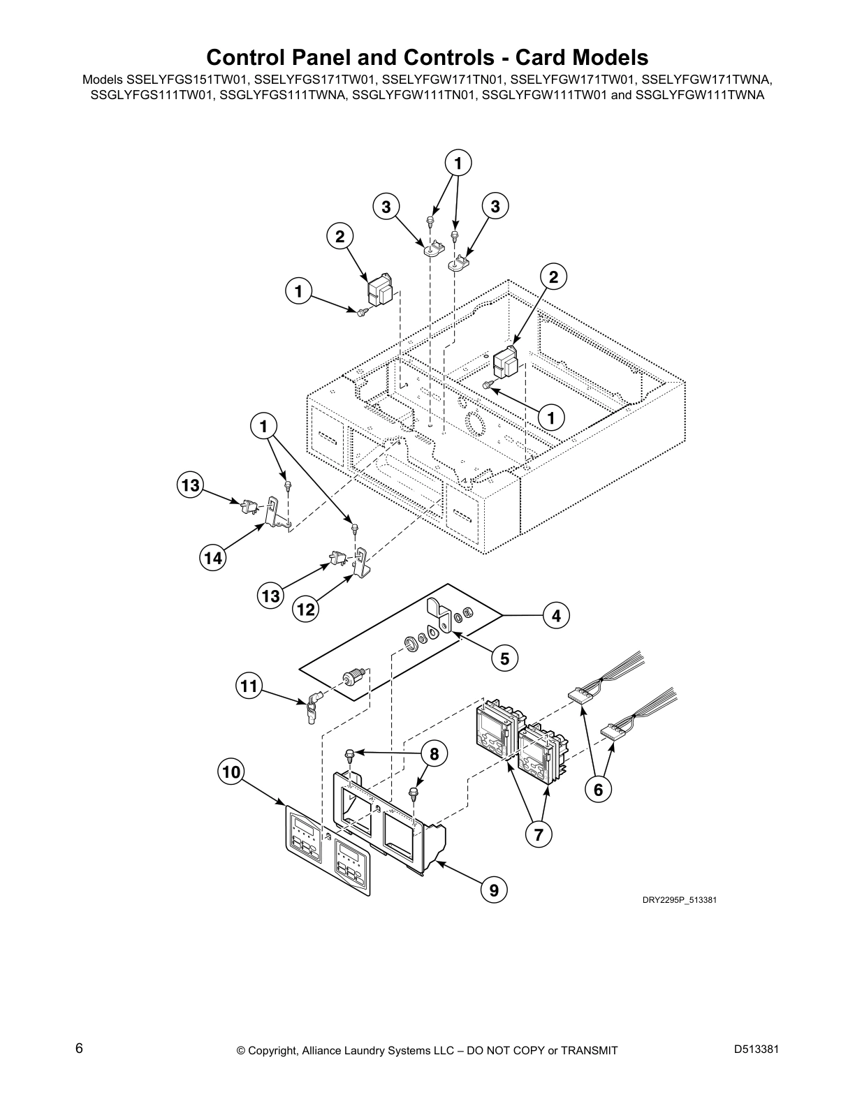 Control Panel and Controls - Card Models