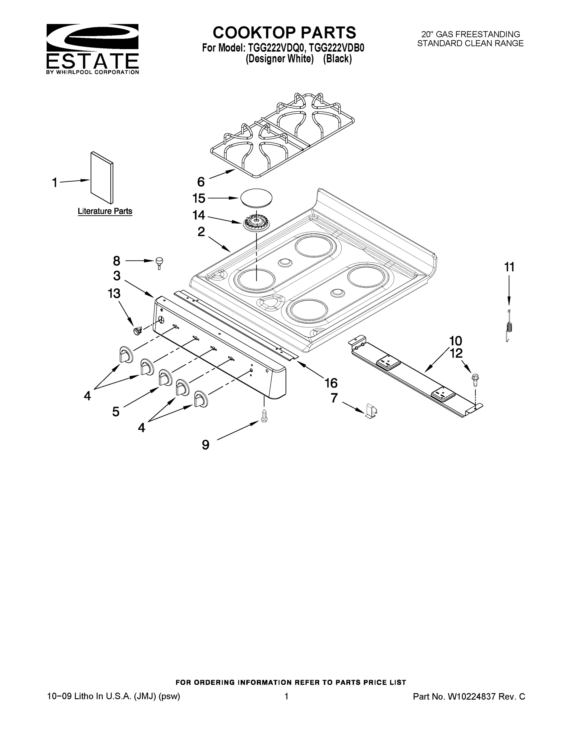 01 - COOKTOP PARTS