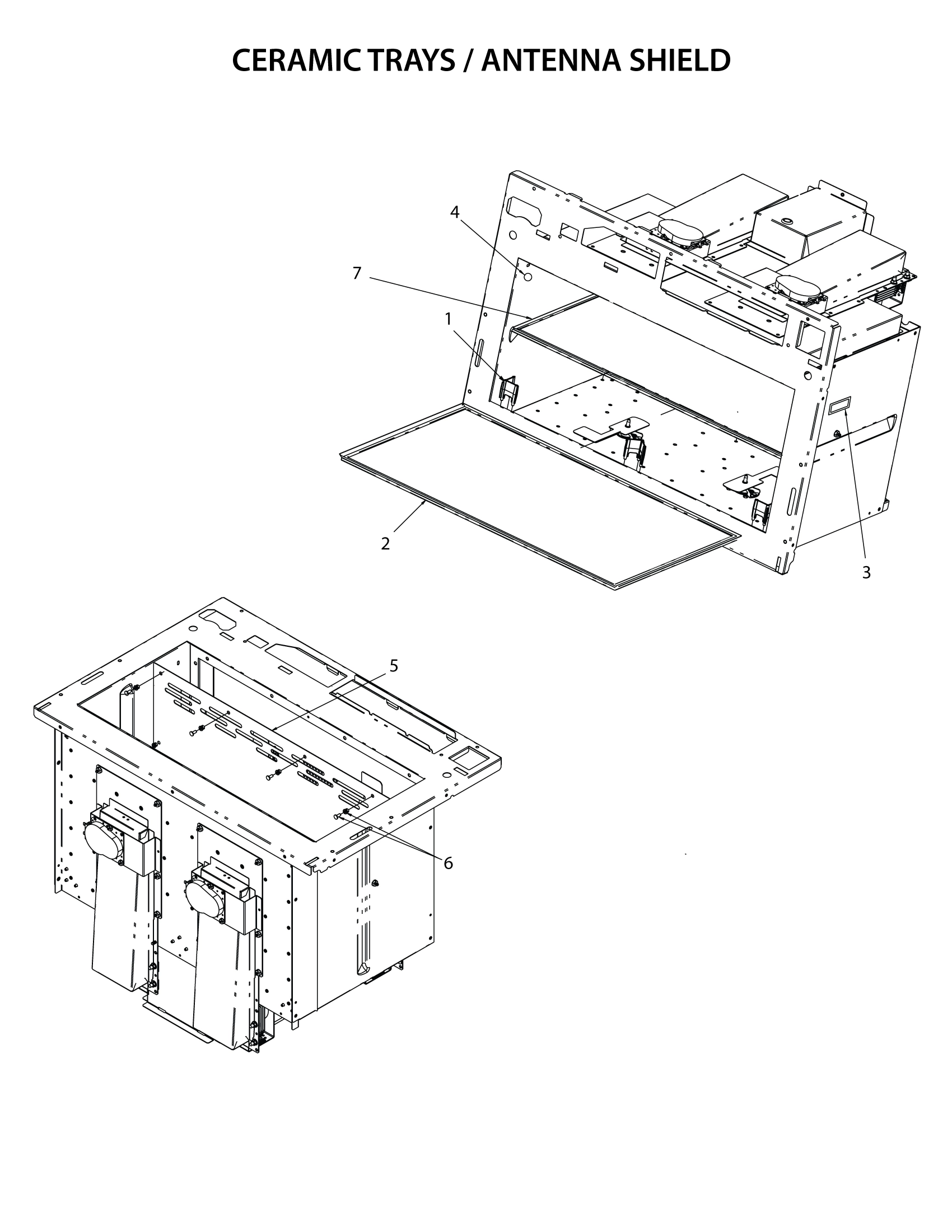 CERAMIC TRAYS / ANTENNA SHIELD