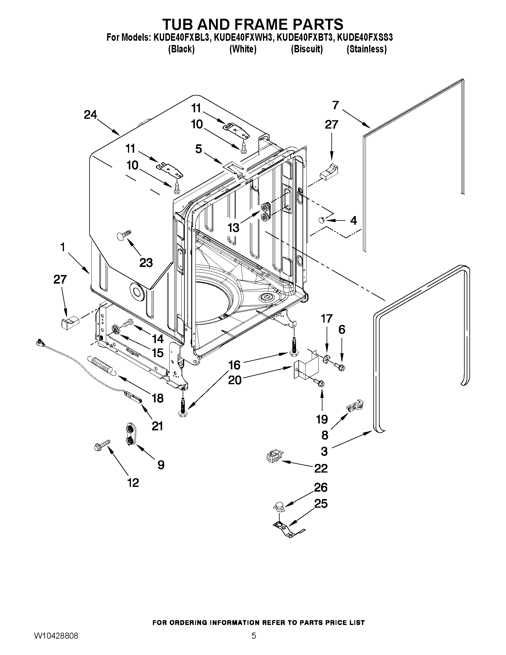 05 - TUB AND FRAME PARTS