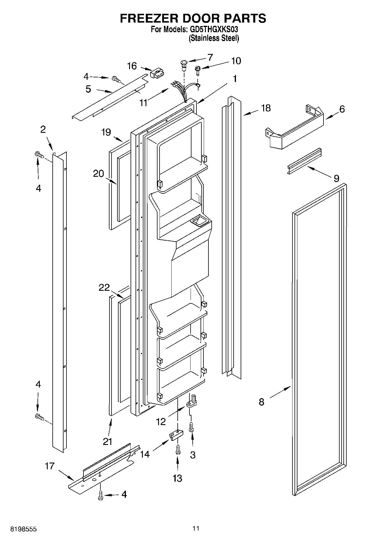 07 - FREEZER DOOR PARTS