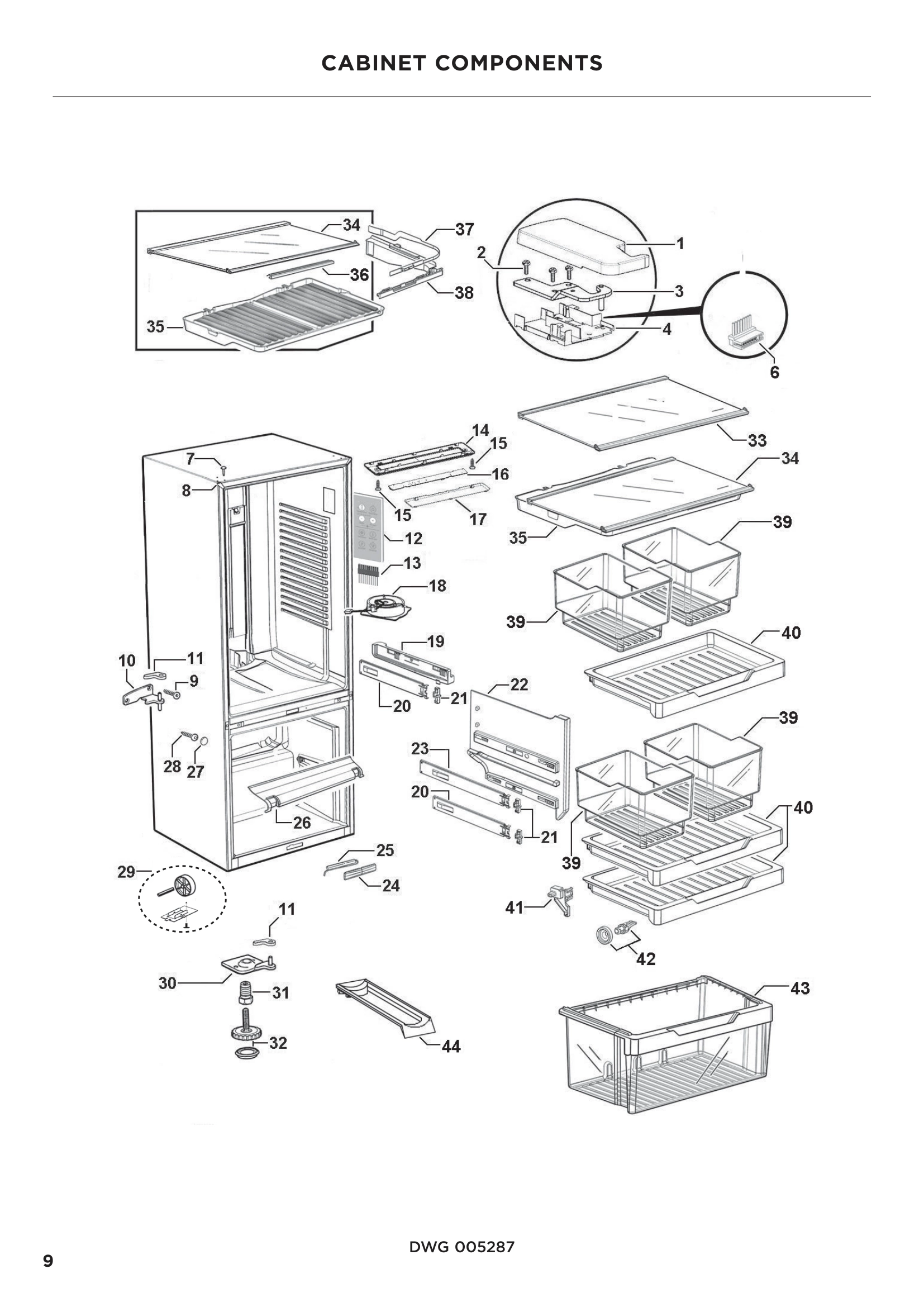 CABINET COMPONENTS