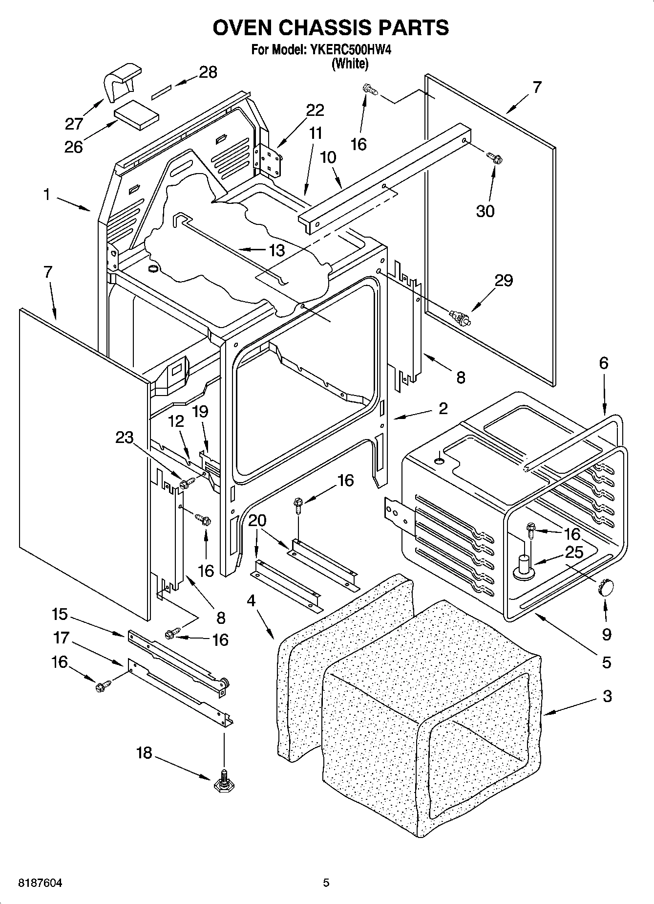 04 - OVEN CHASSIS PARTS