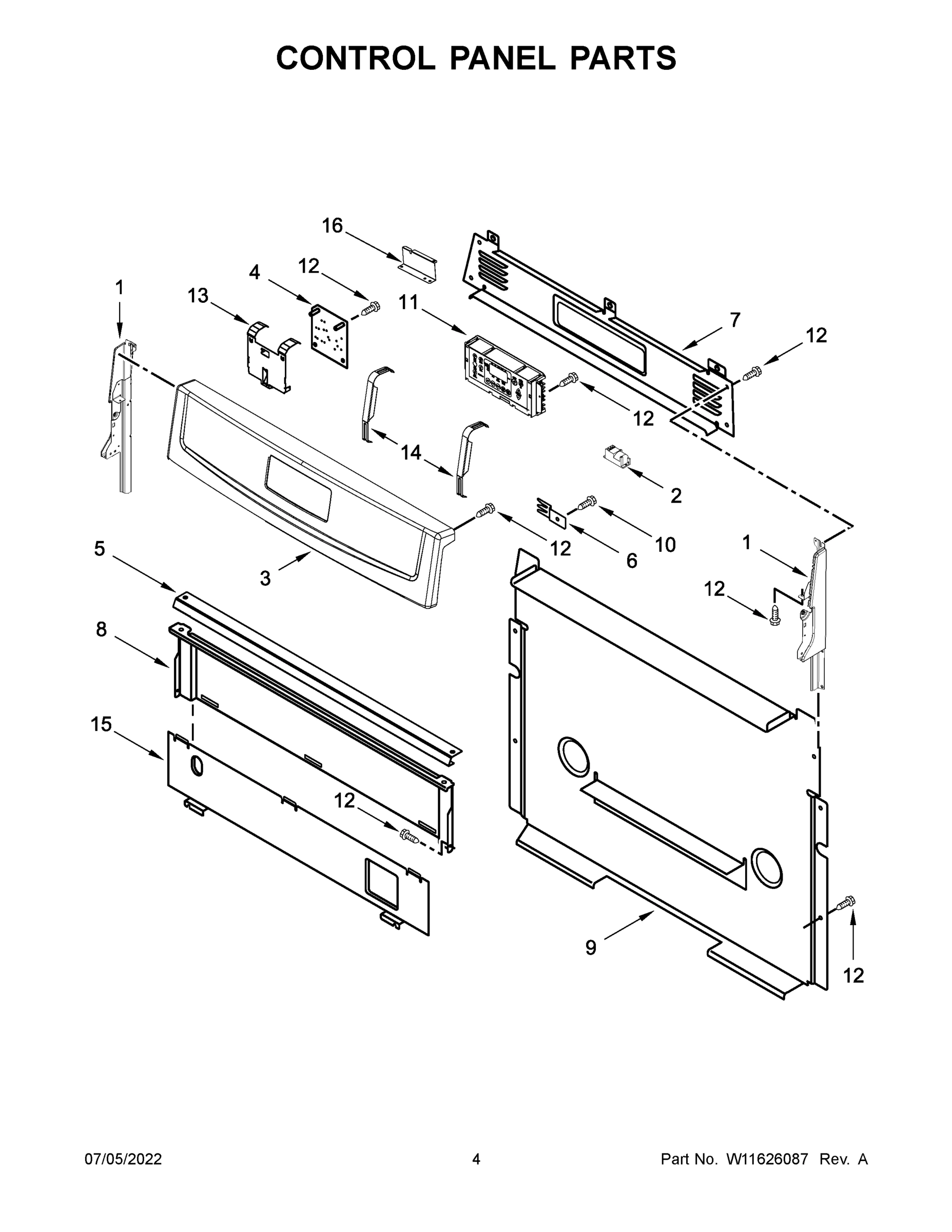 03 - CONTROL PANEL PARTS