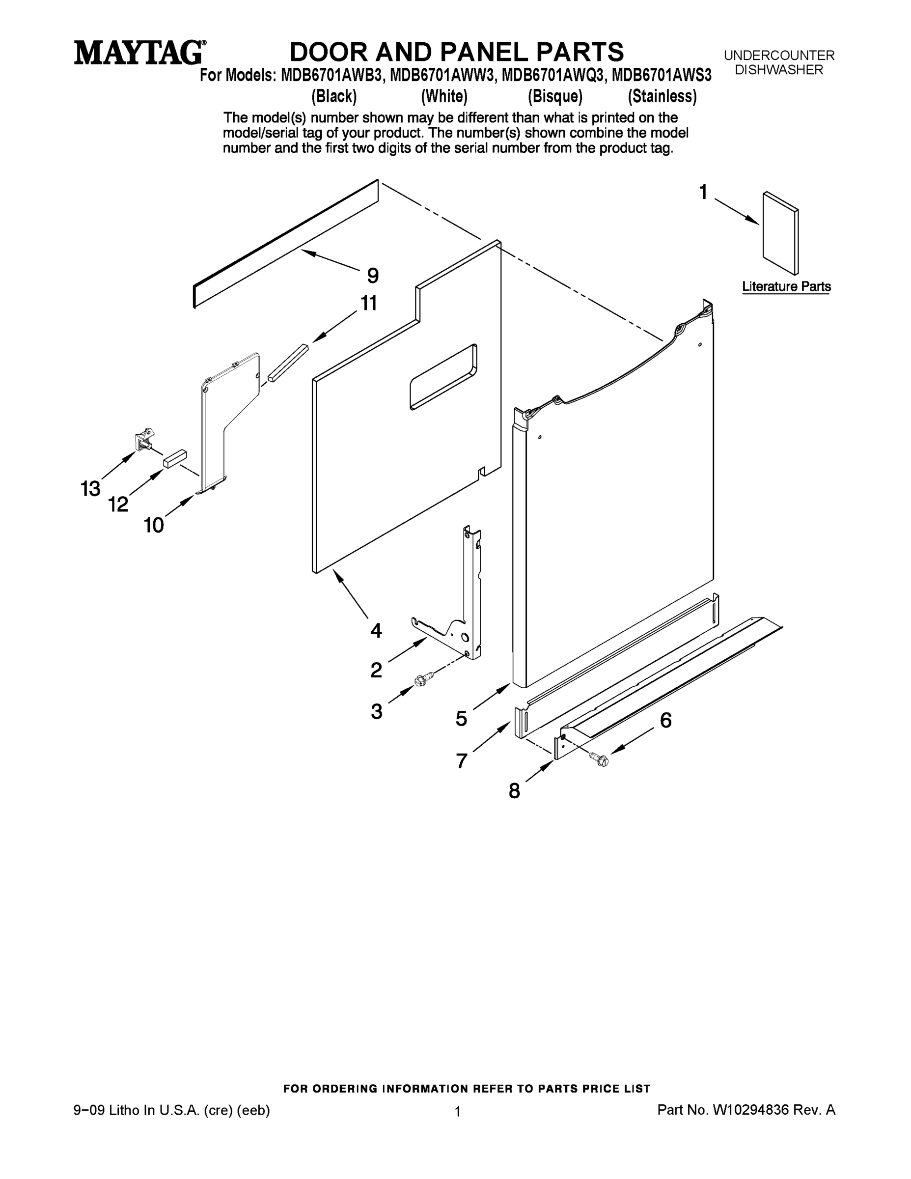 01 - DOOR AND PANEL PARTS