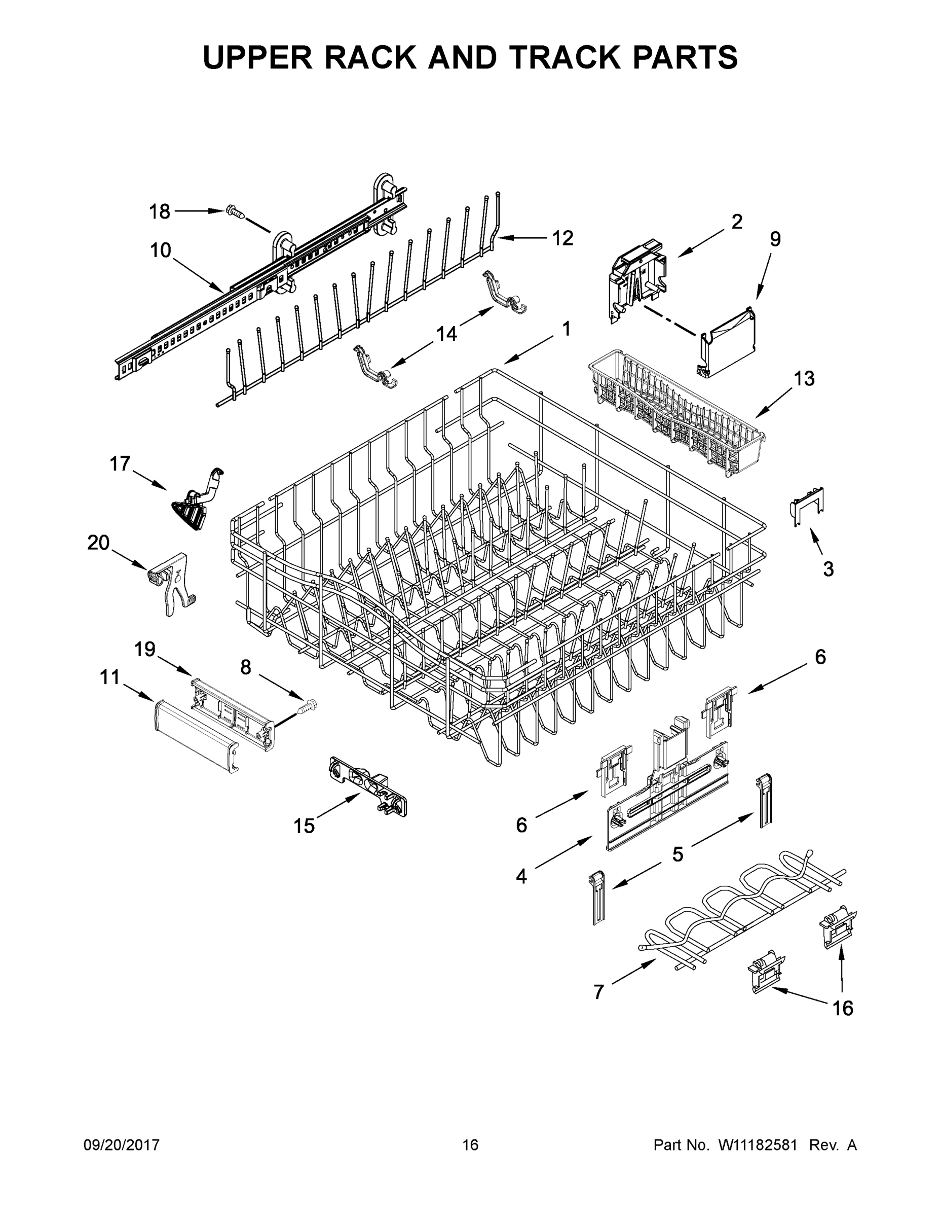09 - UPPER RACK AND TRACK PARTS