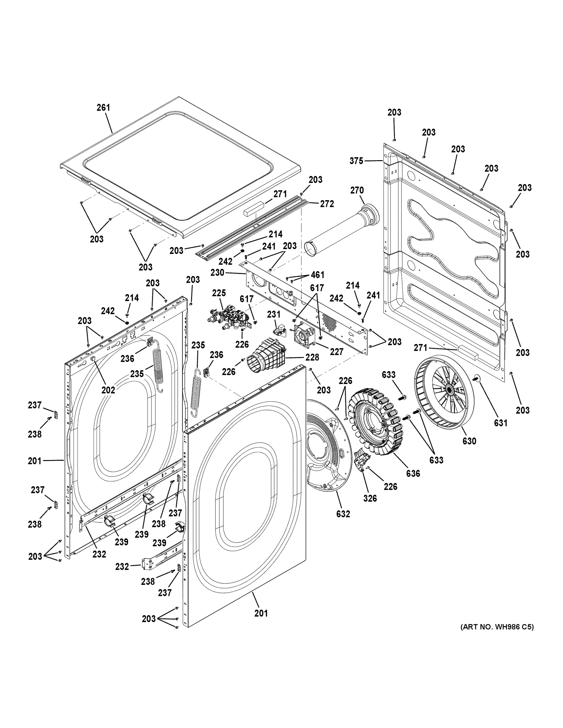 CABINET & DRIVE ASSEMBLY