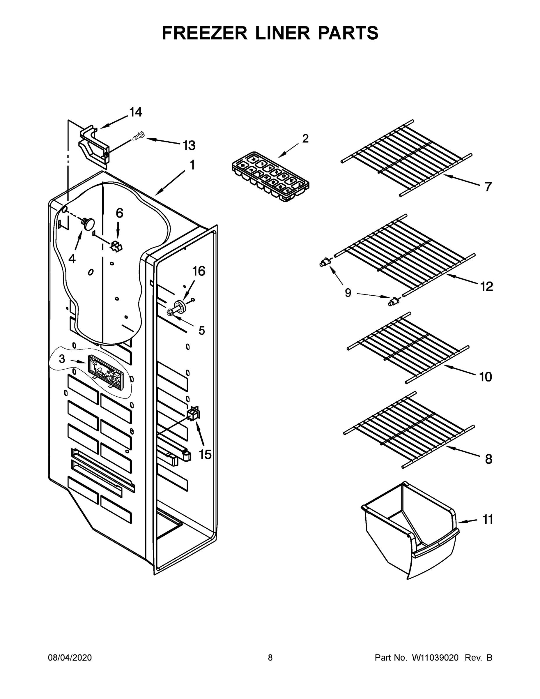 05 - FREEZER LINER PARTS