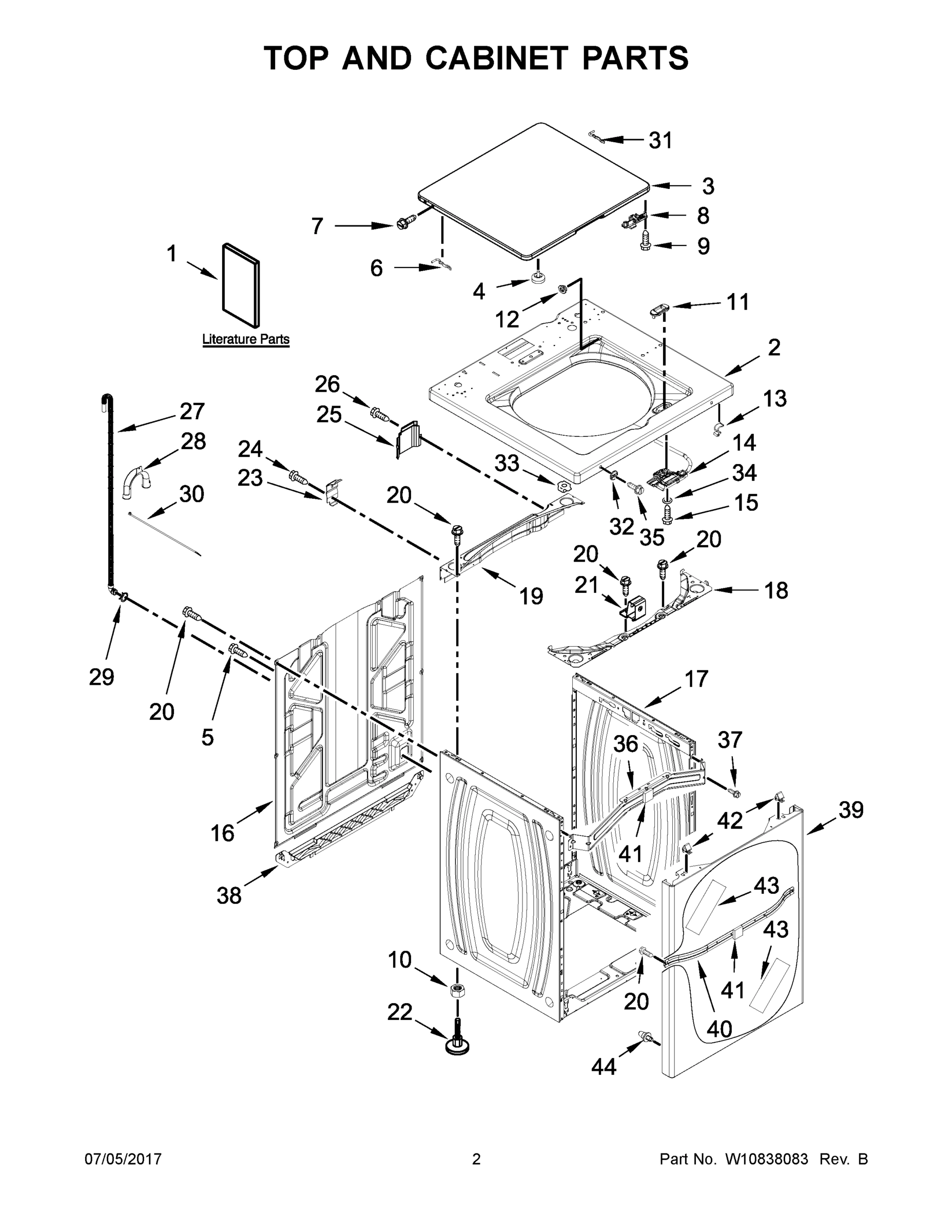 02 - TOP AND CABINET PARTS