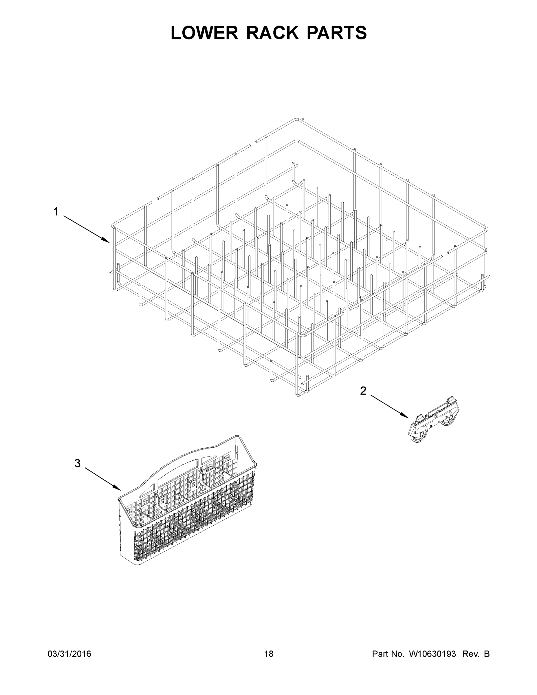 10 - LOWER RACK PARTS