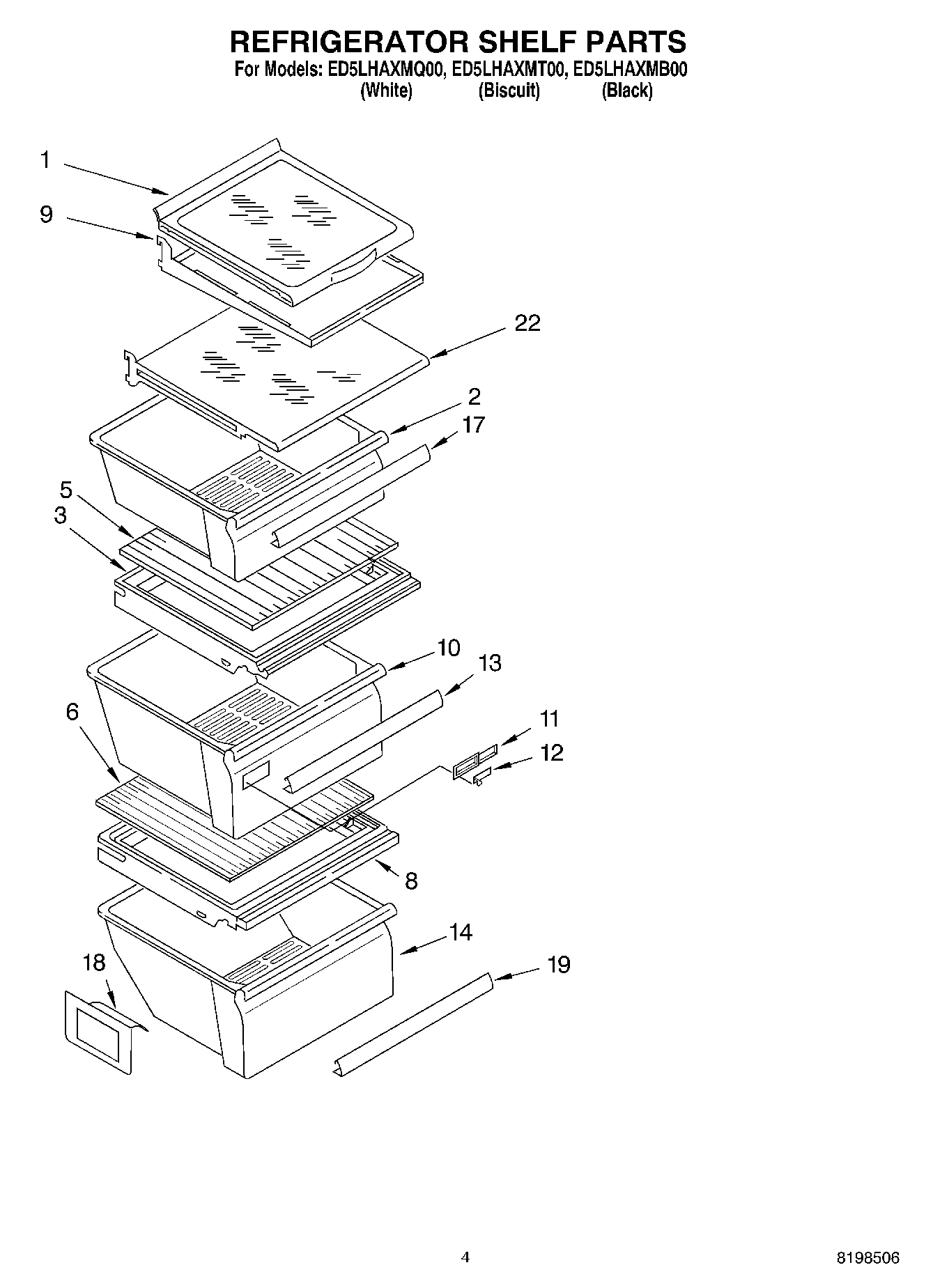 03 - REFRIGERATOR SHELF PARTS