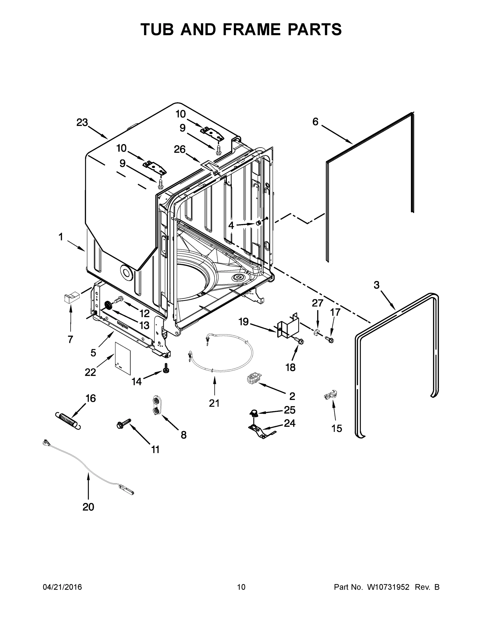 06 - TUB AND FRAME PARTS