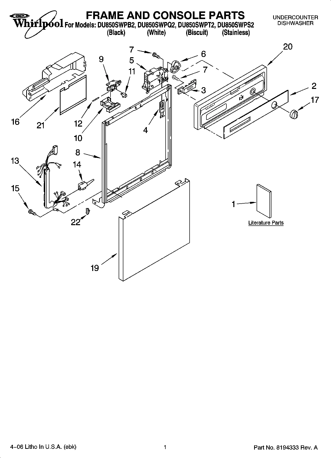 01 - FRAME AND CONSOLE PARTS