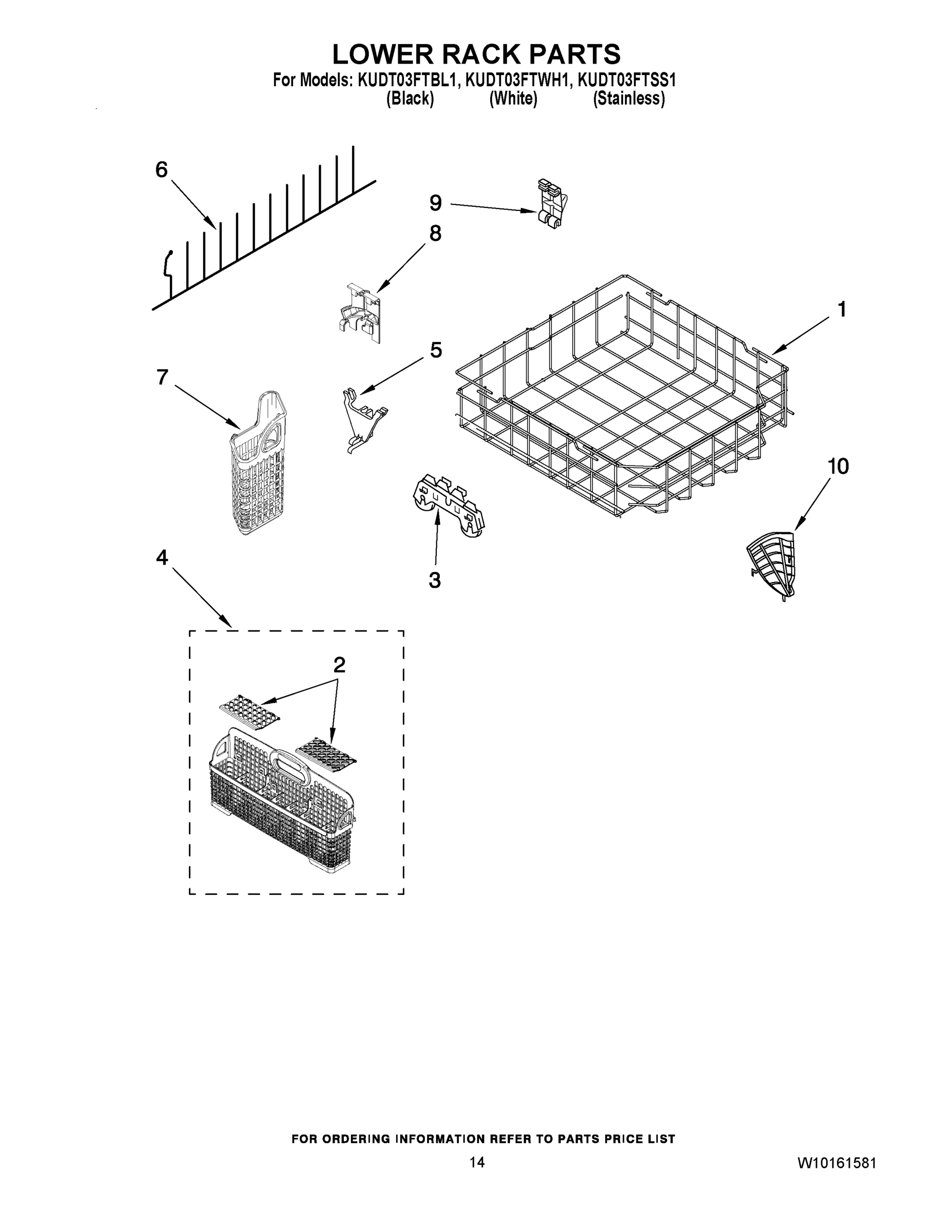 11 - LOWER RACK PARTS