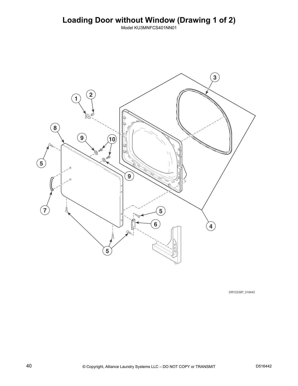 Loading Door without Window (Drawing 1 of 2)