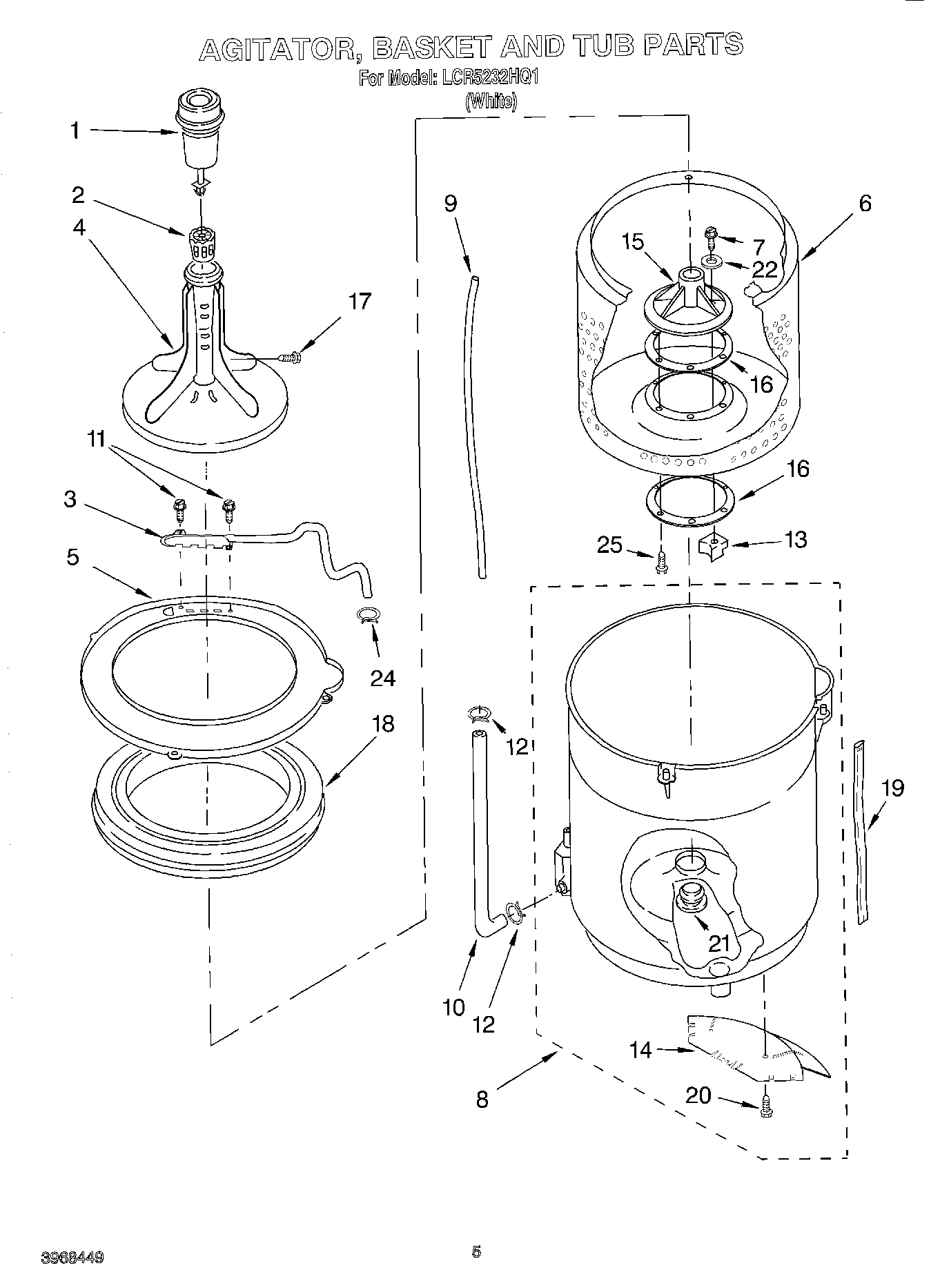 03 - AGITATOR, BASKET AND TUB