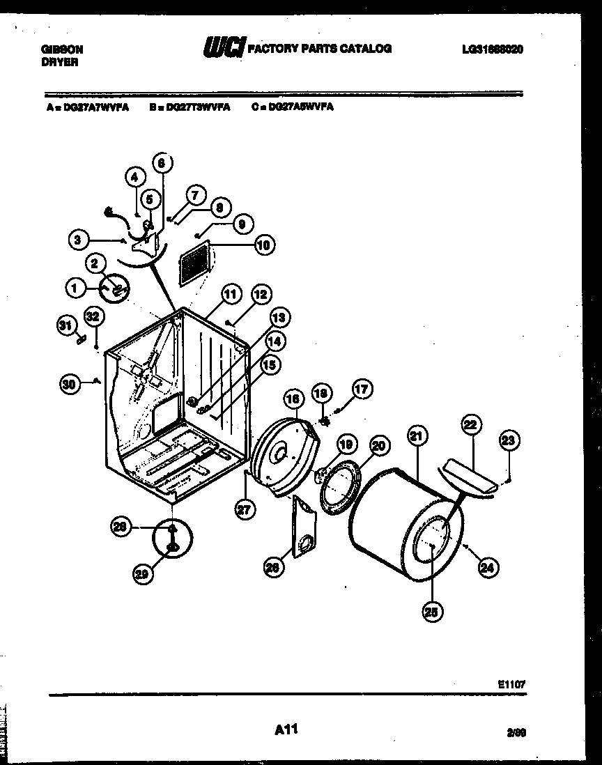 02 - CABINET AND COMPONENT PARTS