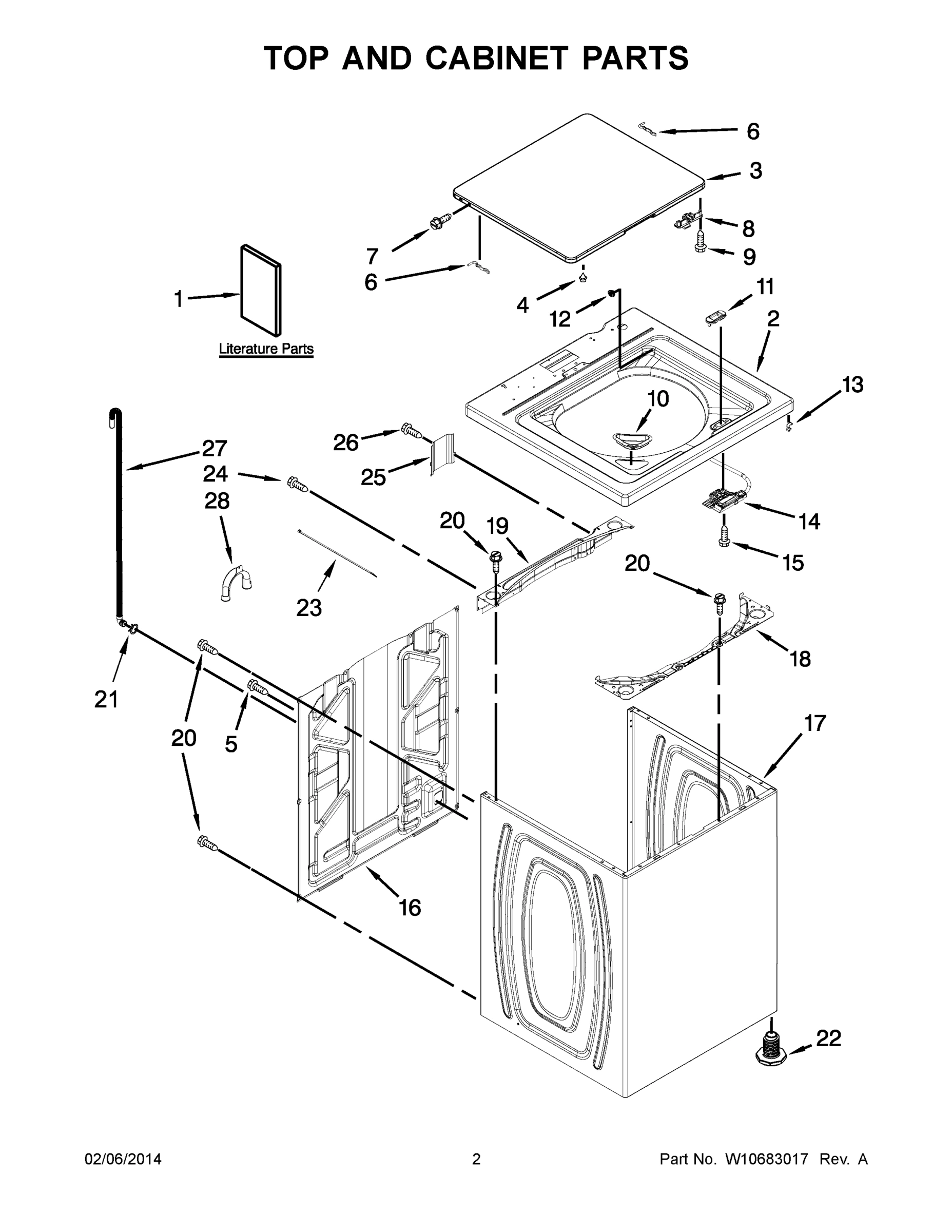 02 - TOP AND CABINET PARTS