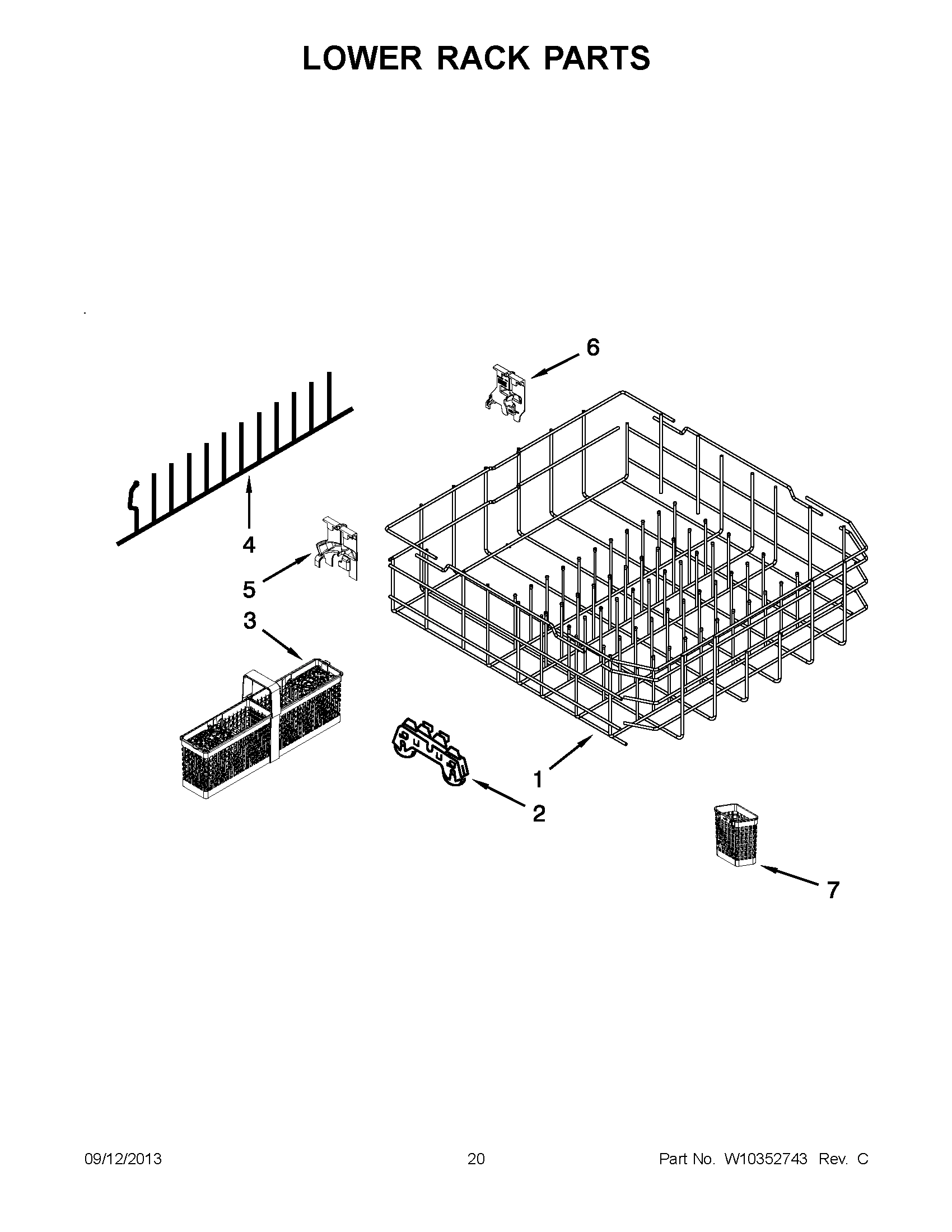 11 - LOWER RACK PARTS
