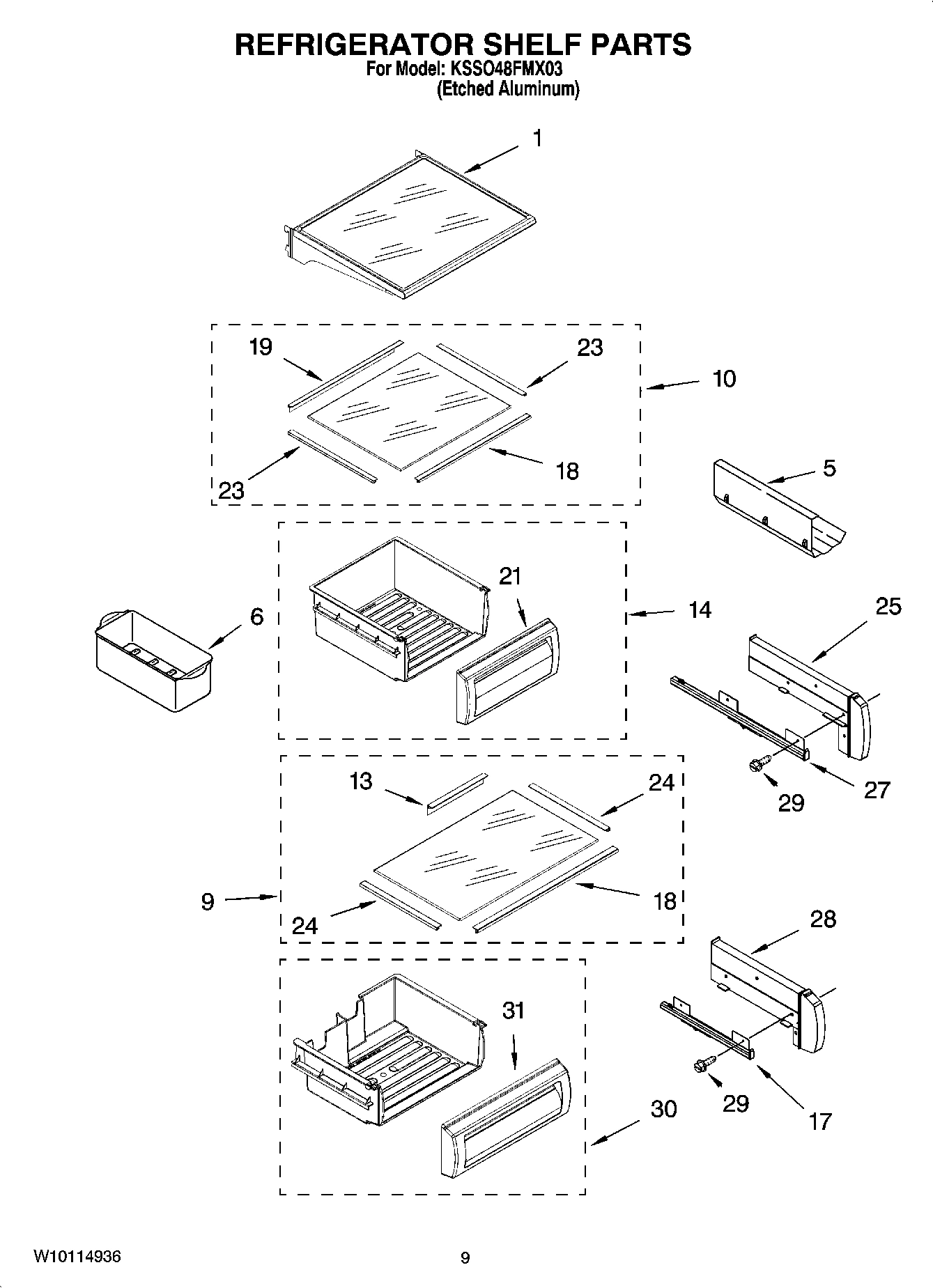07 - REFRIGERATOR SHELF PARTS