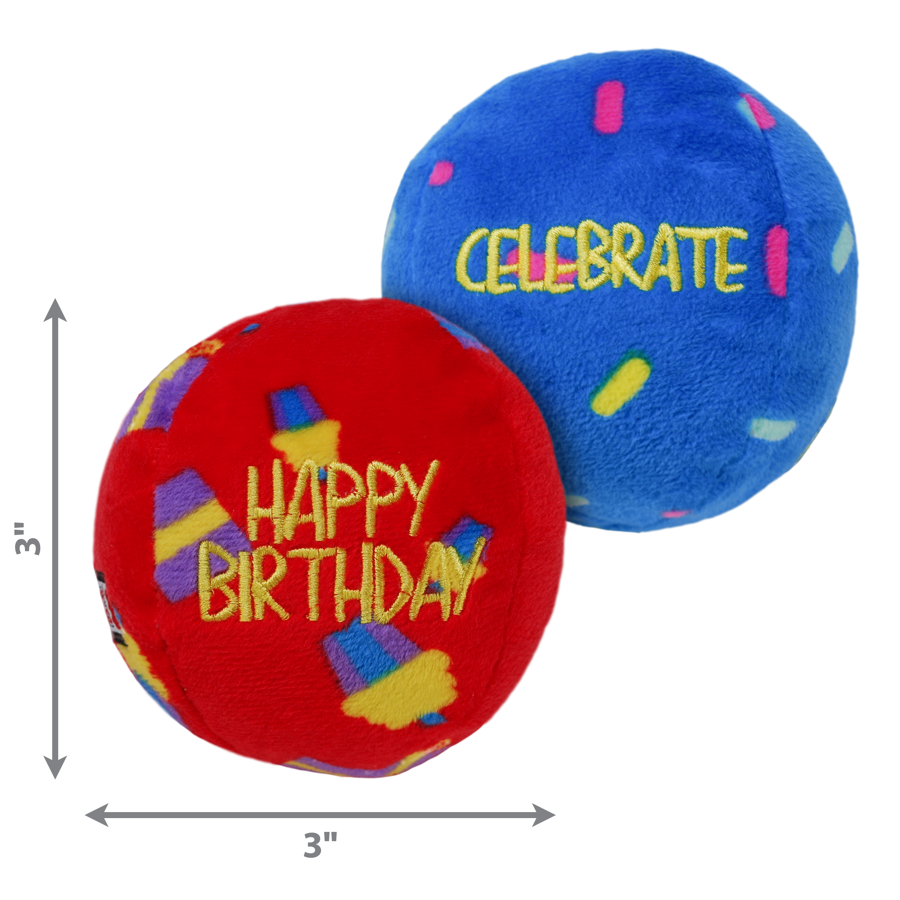 Occasions Birthday Balls 2-pk dimoffpack product image