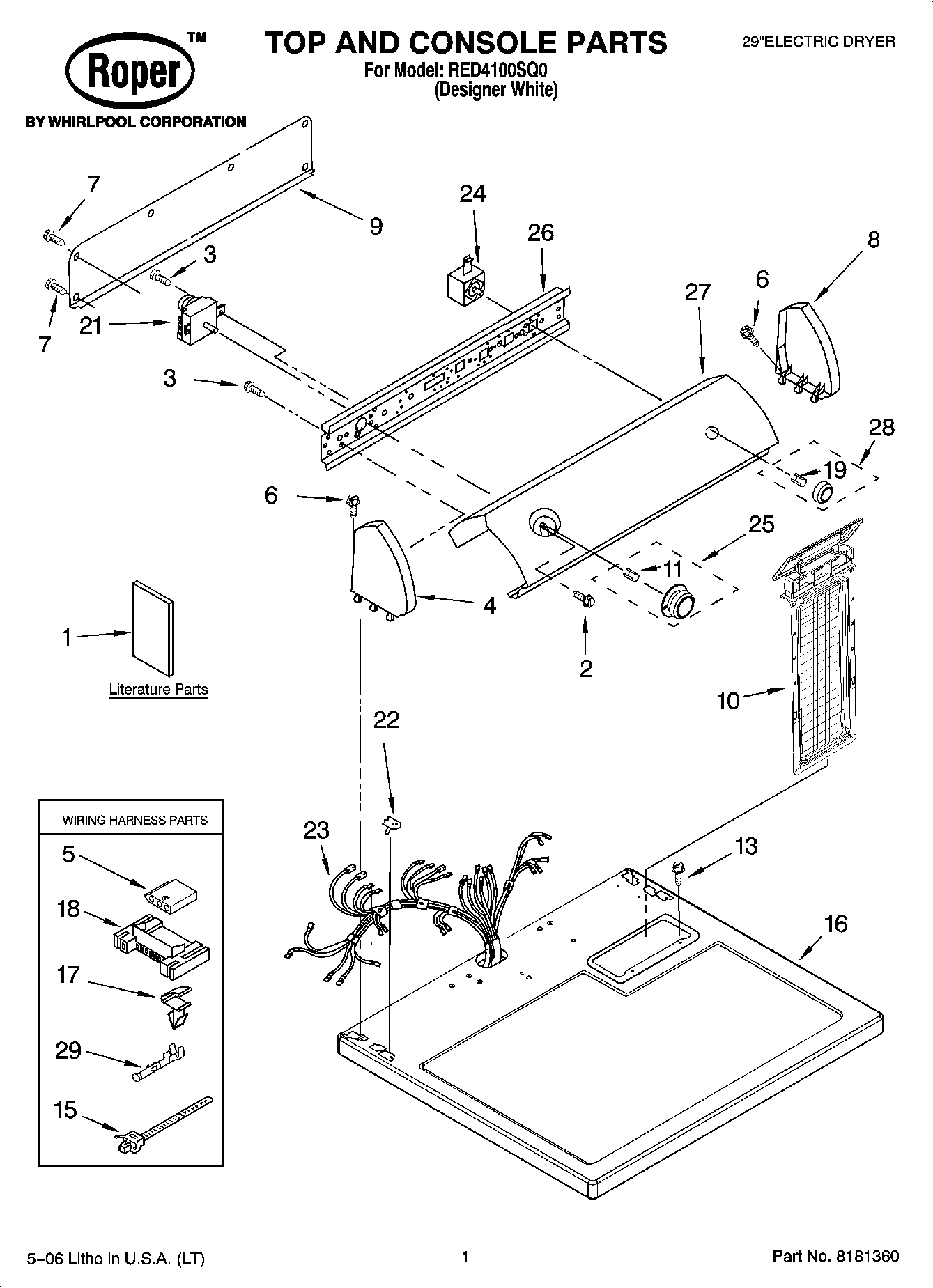 01 - TOP AND CONSOLE PARTS