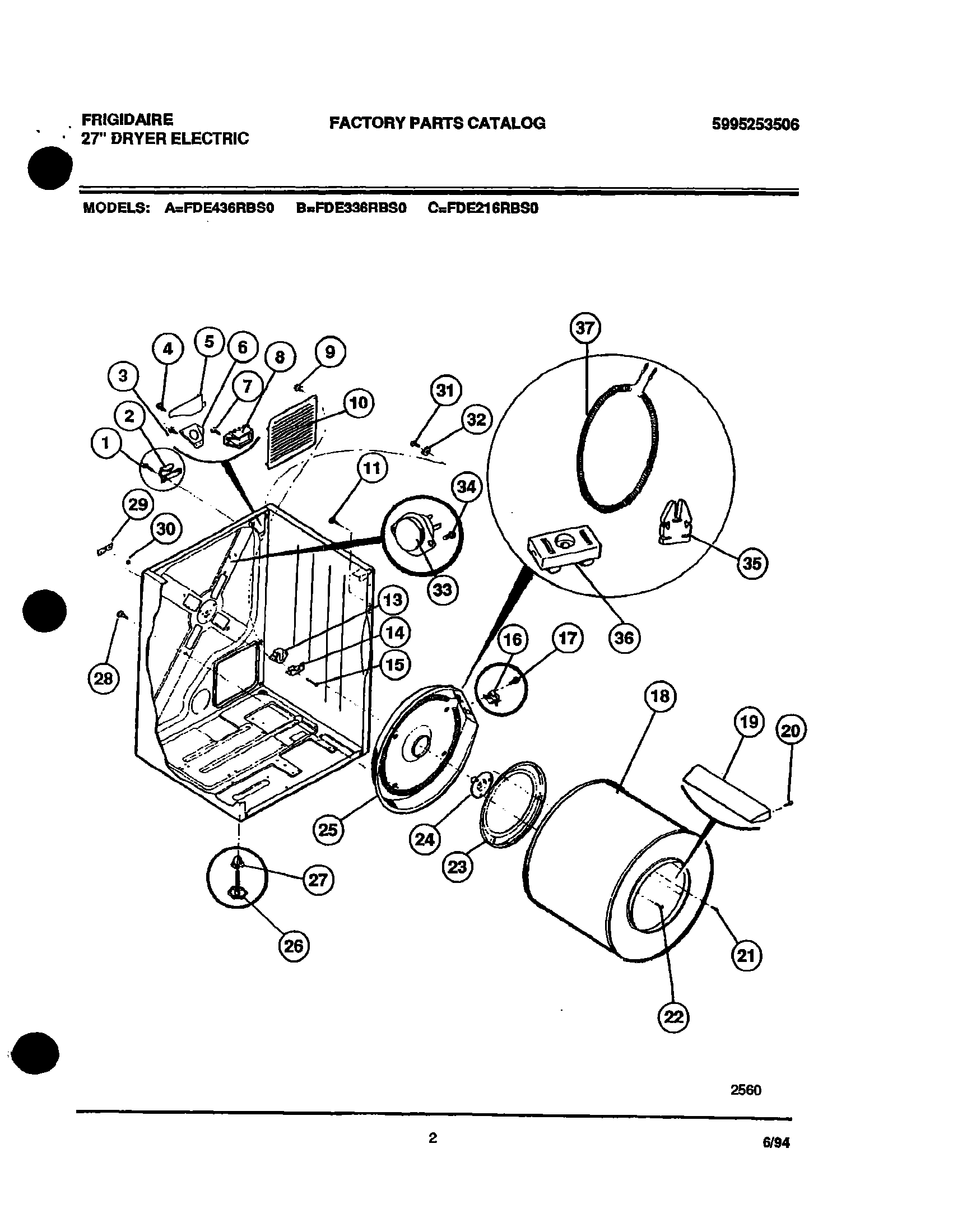 01 - CABINET, DRUM, HEATER ASSEMBLY