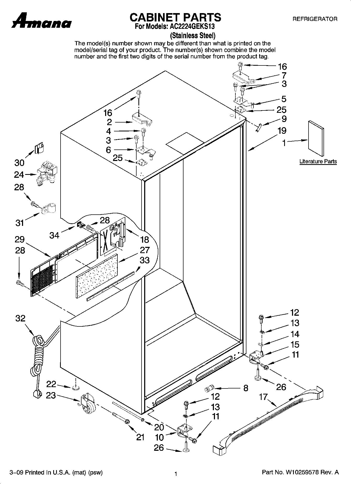 01 - CABINET PARTS