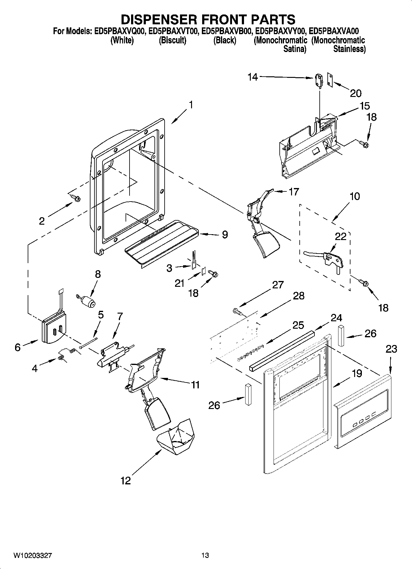 08 - DISPENSER FRONT PARTS