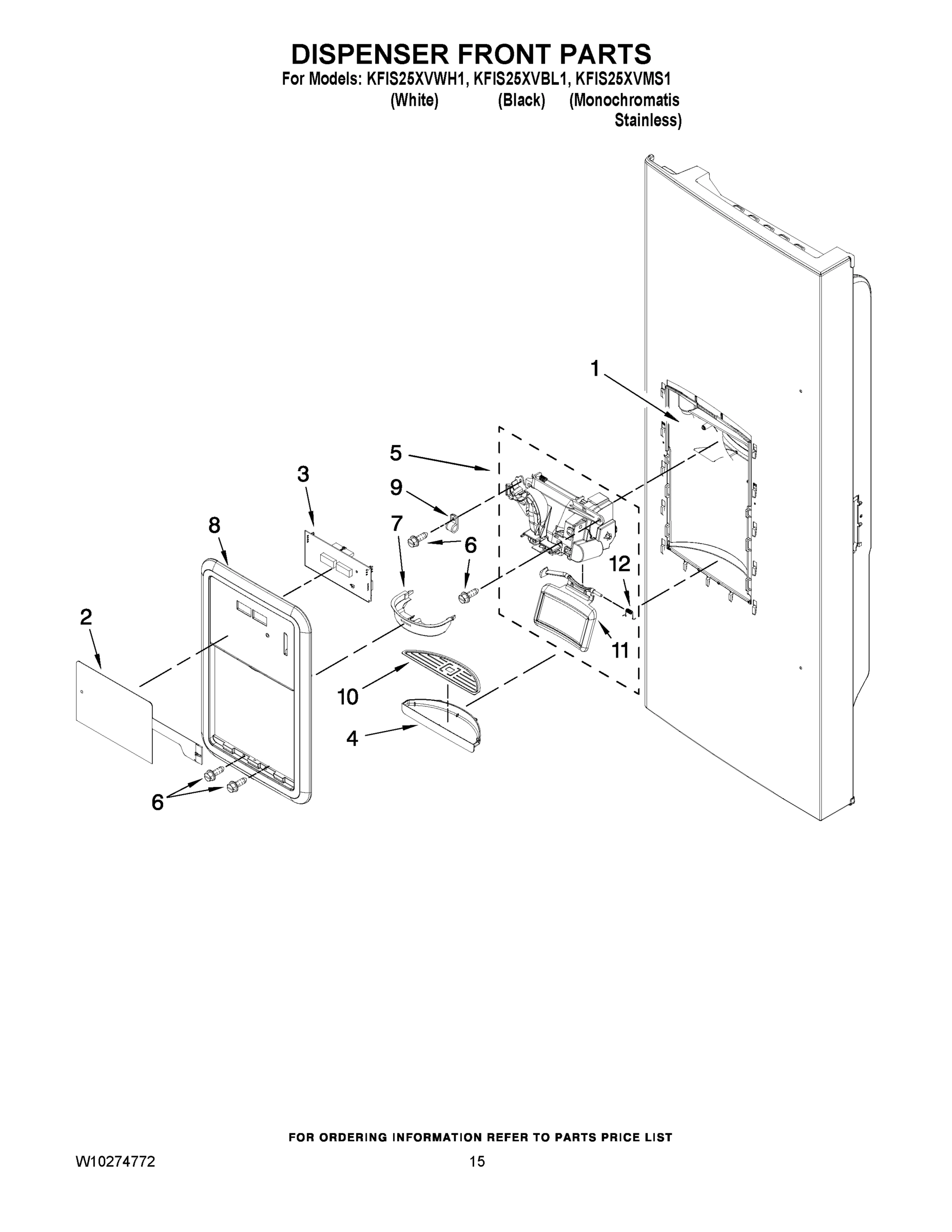 08 - DISPENSER FRONT PARTS
